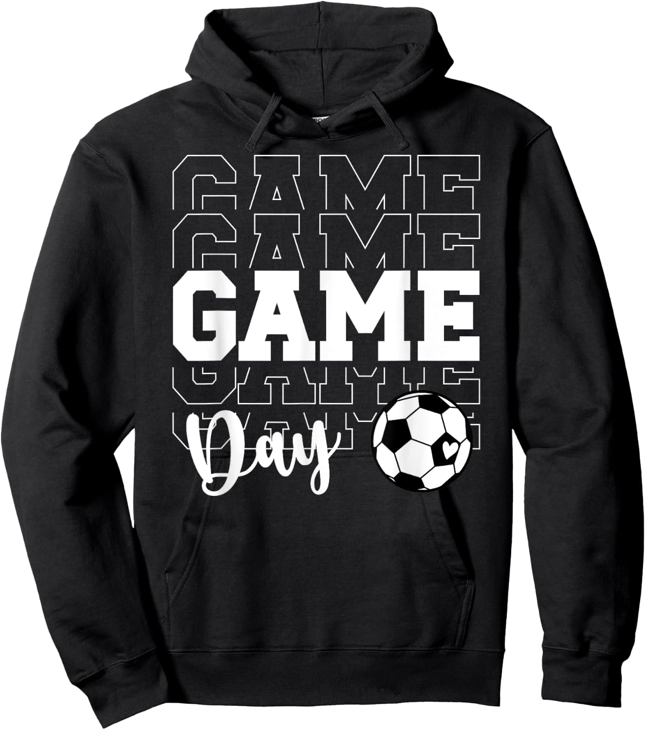 Game Day Soccer Game Day Soccer Hoodie - Hoodie | Black