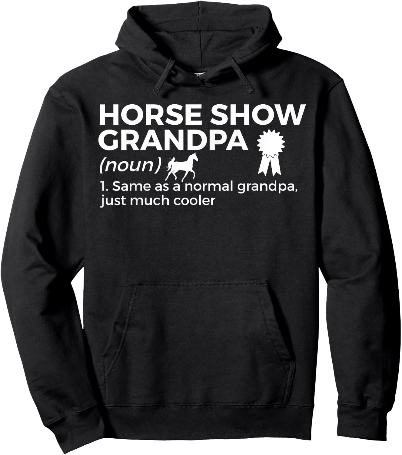 Funny Horse Show Grandpa Definition Hoodie - Hoodie | Black