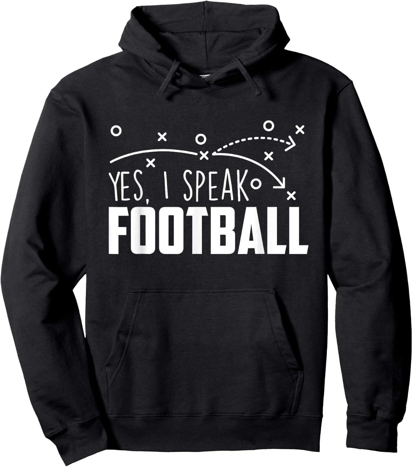 Yes I Speak Football - Sports Sunday Game Lover Quarterbacks Hoodie - Hoodie | Black