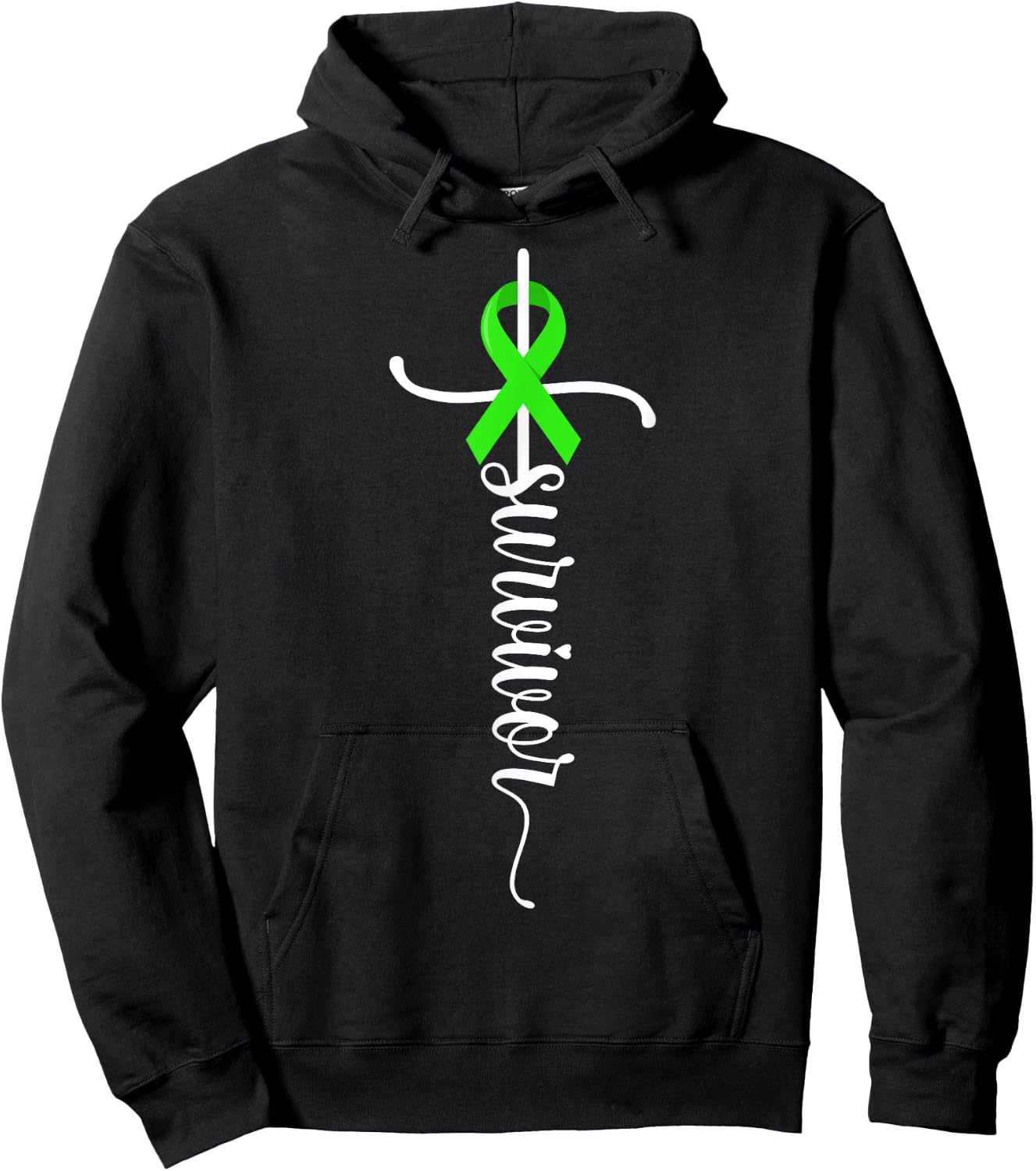 Survivor Christian Cross Warrior Non-Hodgkin Lymphoma Cancer Hoodie - Hoodie | Black