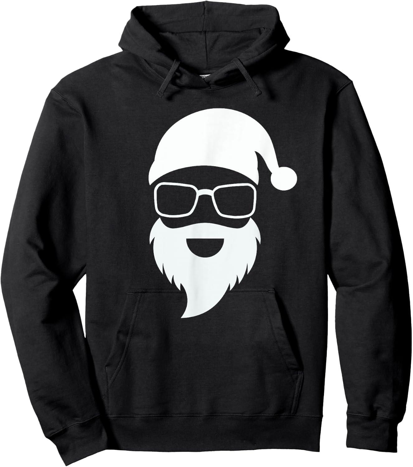 Santa Claus Face Sunglasses Men Women Cool Christmas Hipster Hoodie - Hoodie | Black