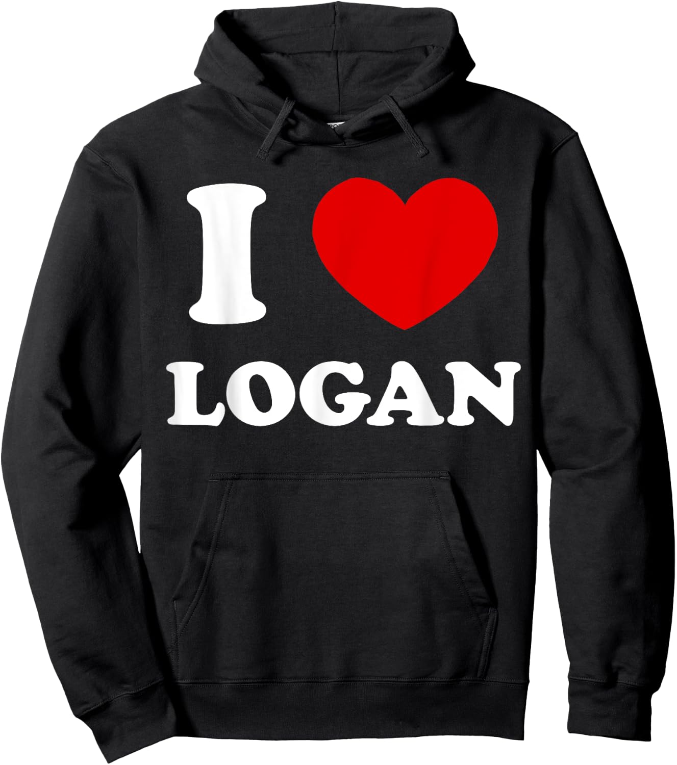 I Love Logan I Heart Logan Funny Logan Hoodie - Hoodie | Black