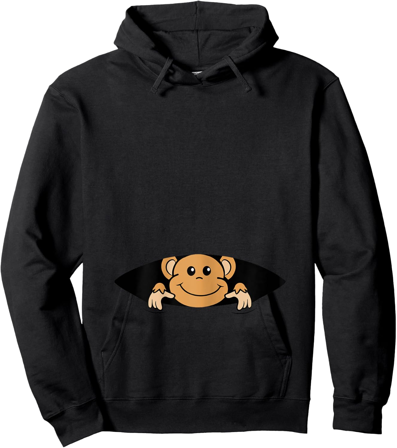Pregnancy Announce Design with Monkey Ape Mom Pregnant Hoodie - Hoodie | Black