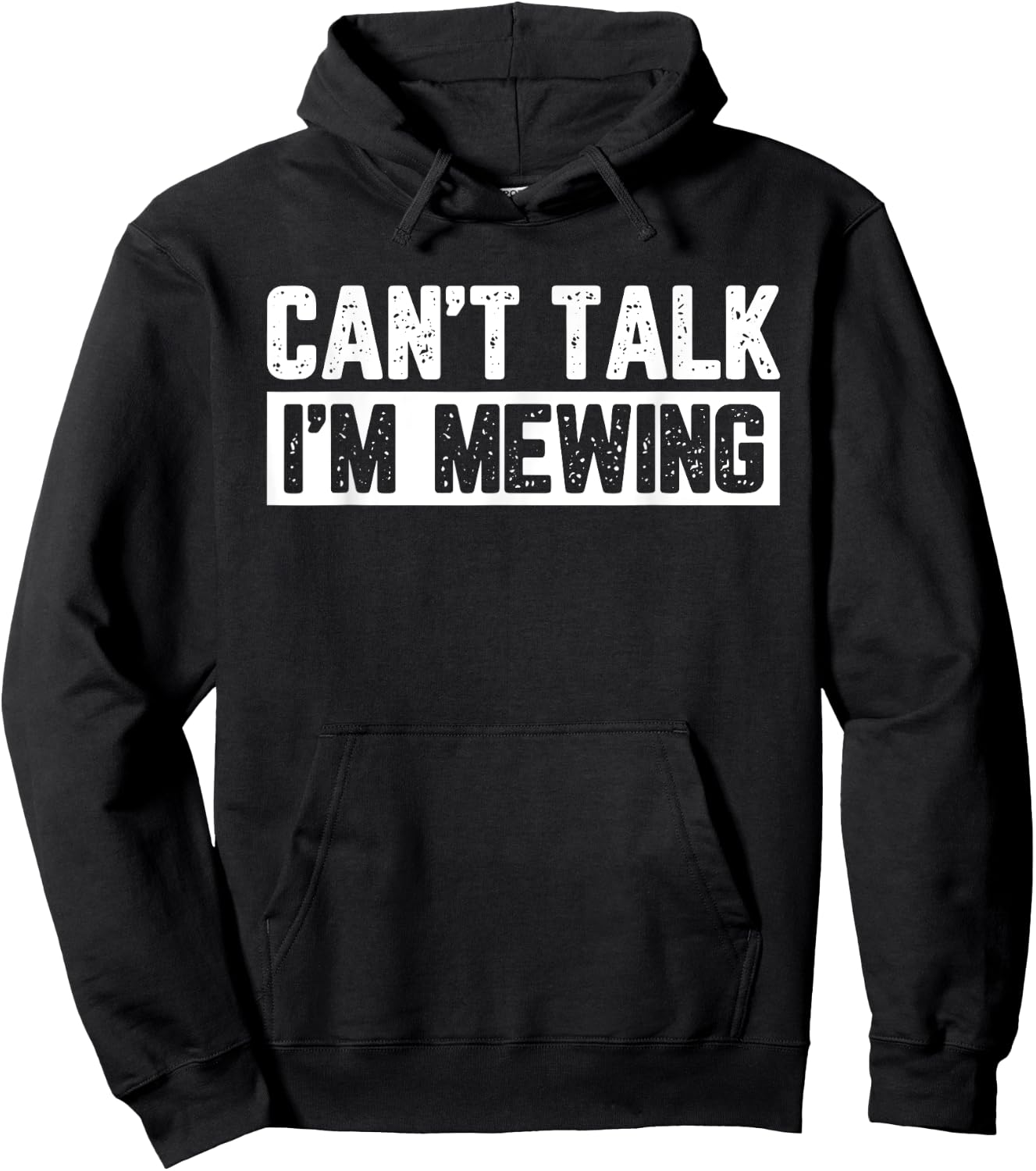 Can't Talk I'm Mewing Hoodie - Hoodie | Black