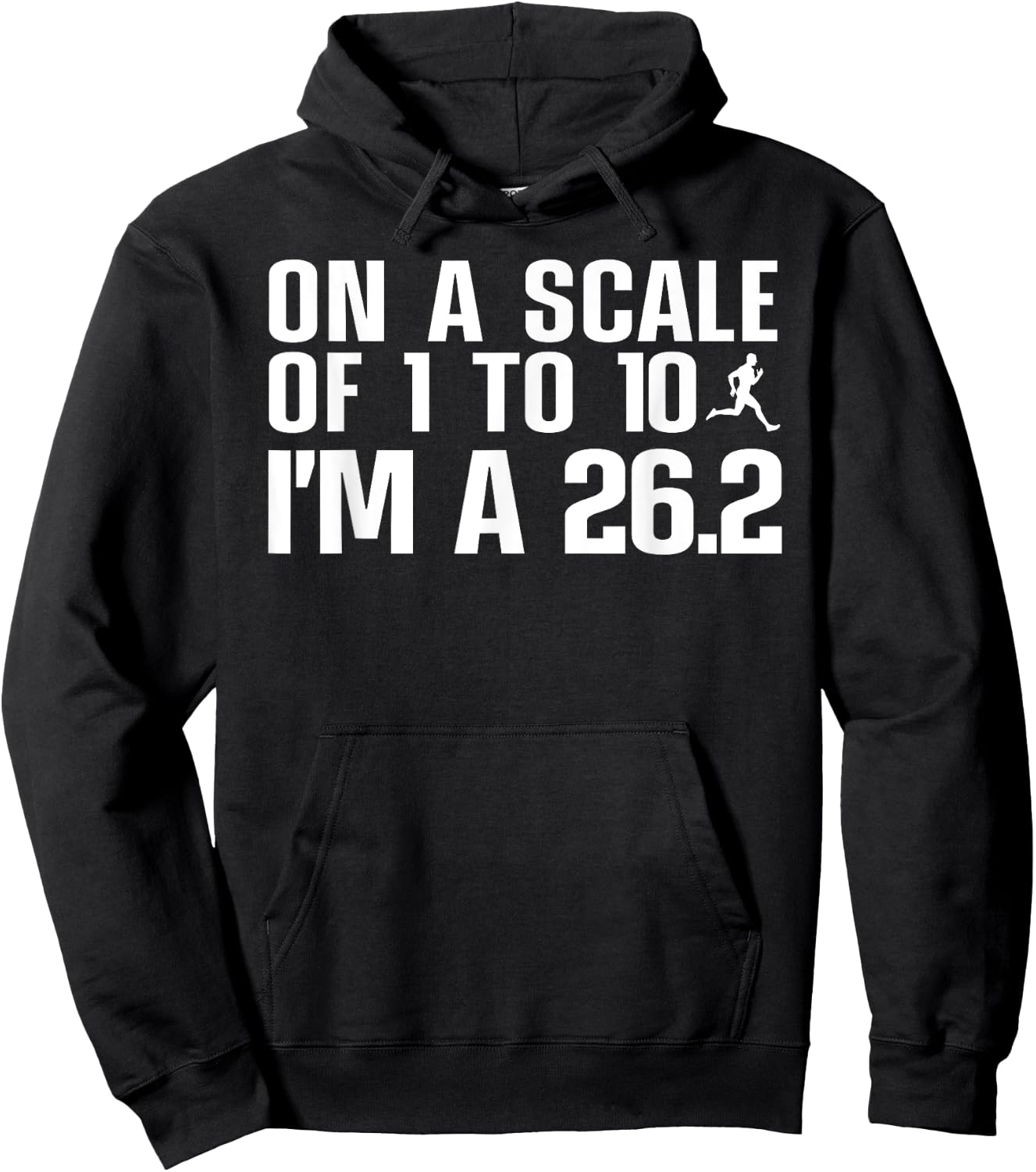 Funny Marathon Art Men Women Marathon Finisher 26.2 Running Hoodie - Hoodie | Black