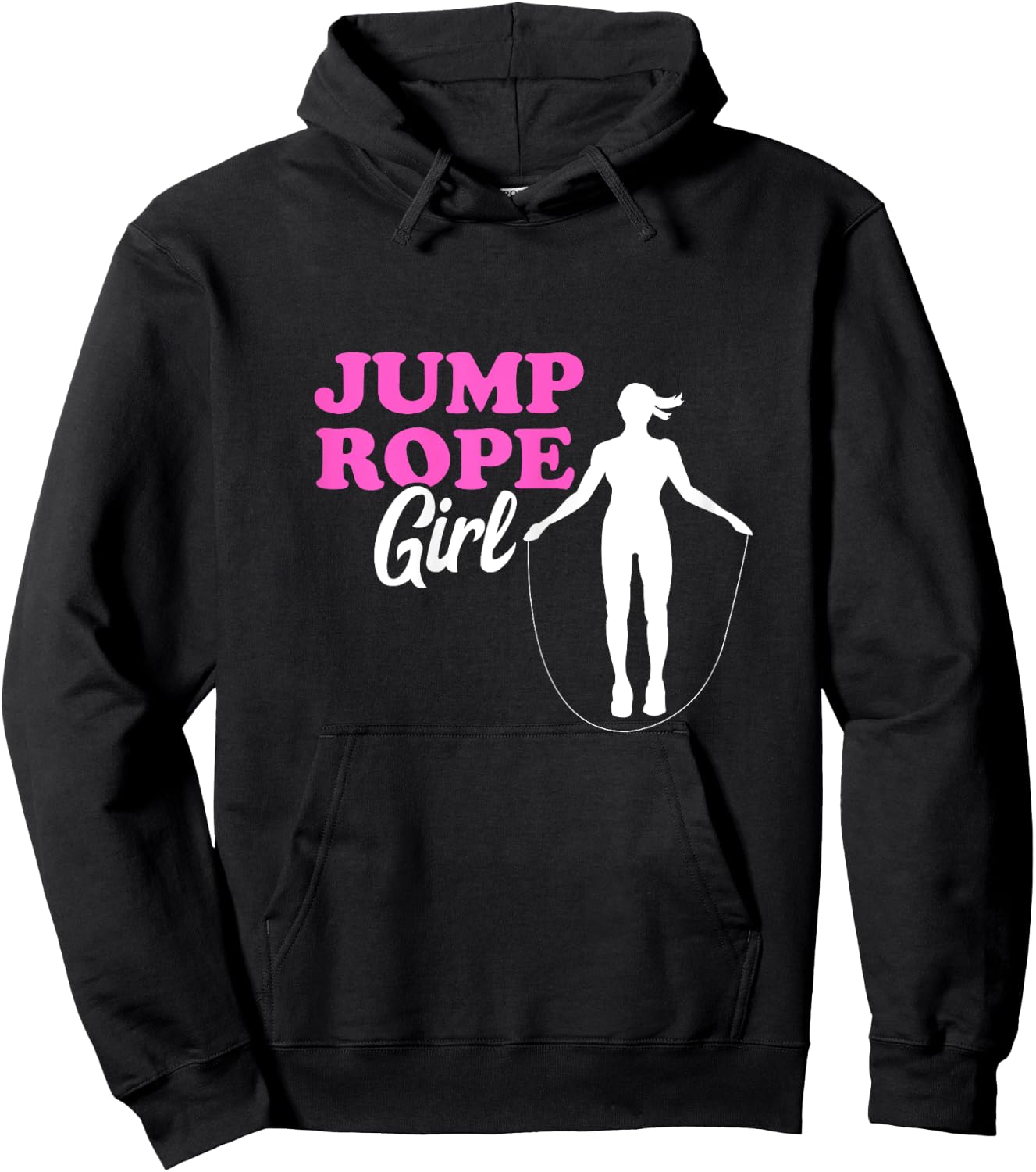 Jump Rope Girl Rope Jumping Woman Skipping Rope Gym Workout Hoodie - Hoodie | Black