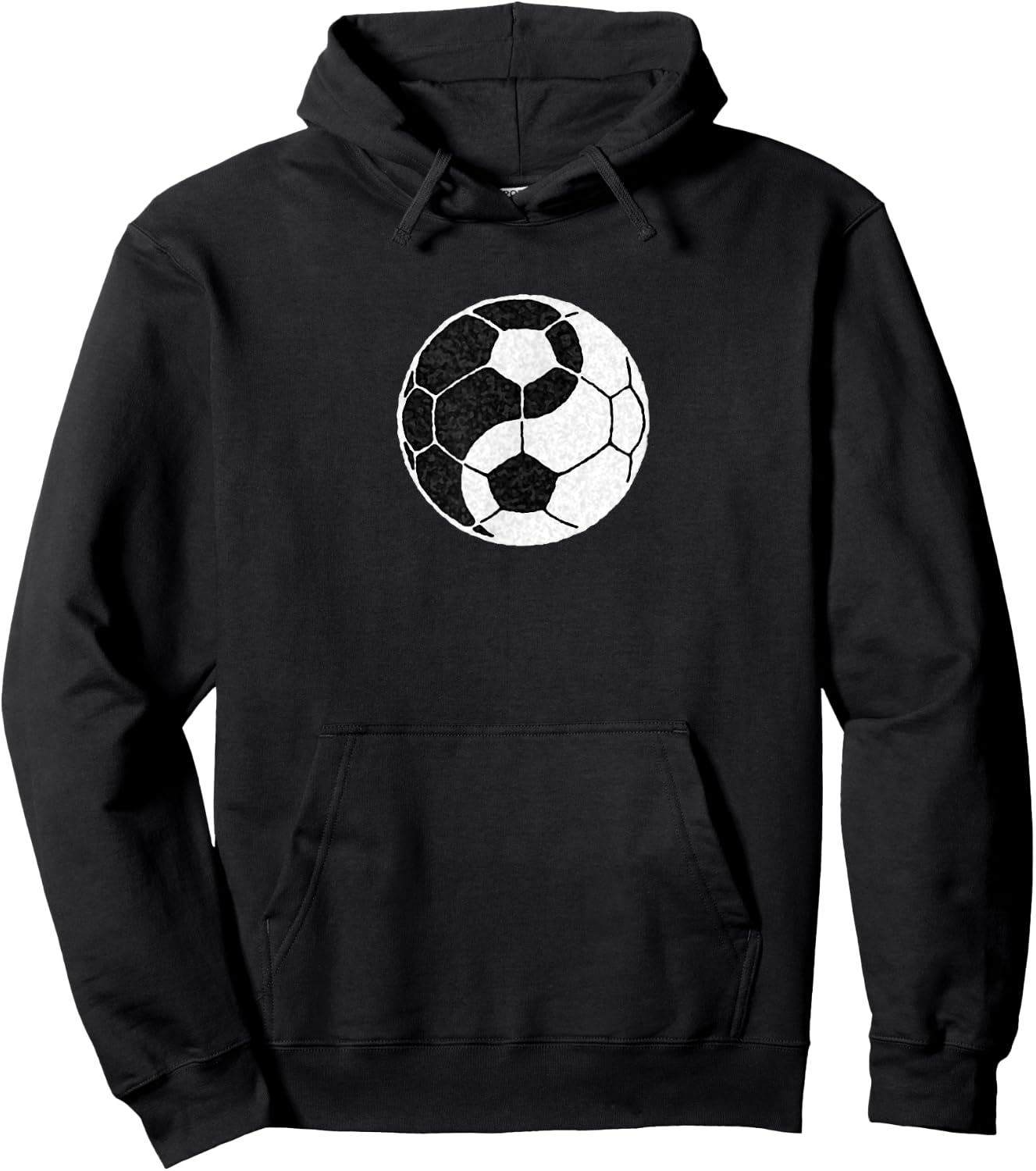 Yin Yang Soccer Graphic Women Boys and Girls Hoodie - Hoodie | Black