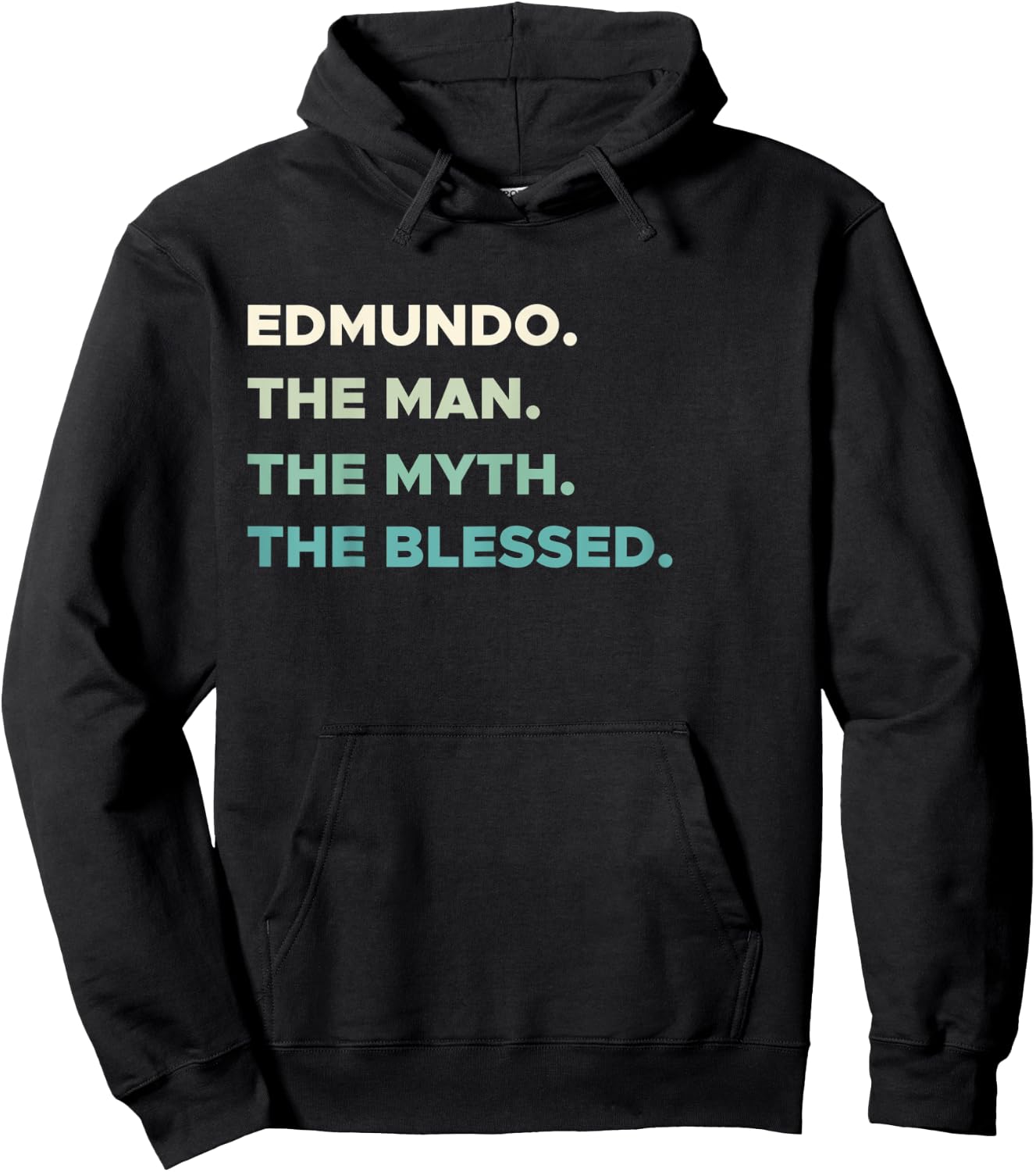 FIRST NAME EDMUNDO | THE MAN MYTH BLESSED Christian Hoodie - Hoodie | Black