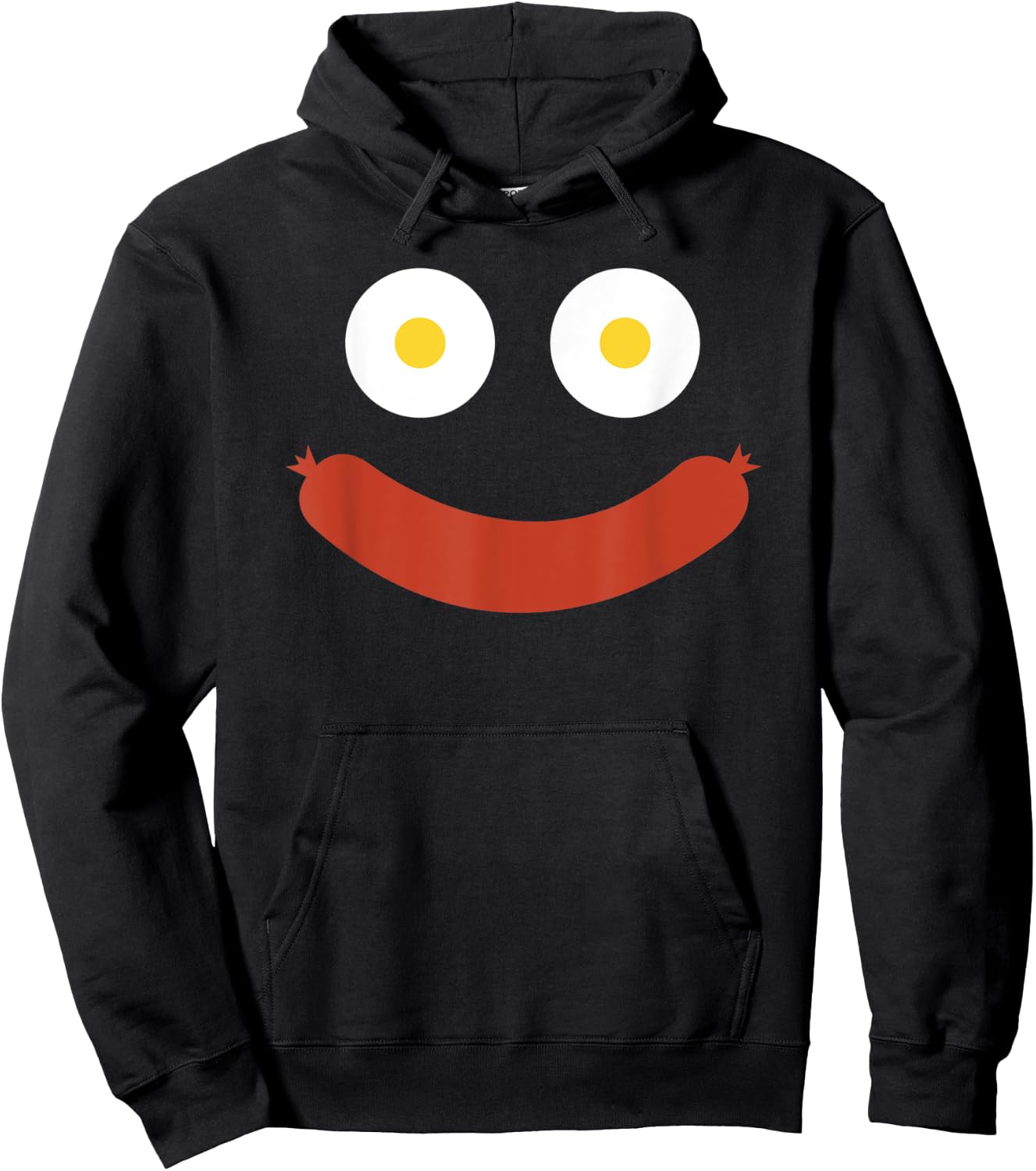 Eggs Sausage Happy Smile Hoodie - Hoodie | Black