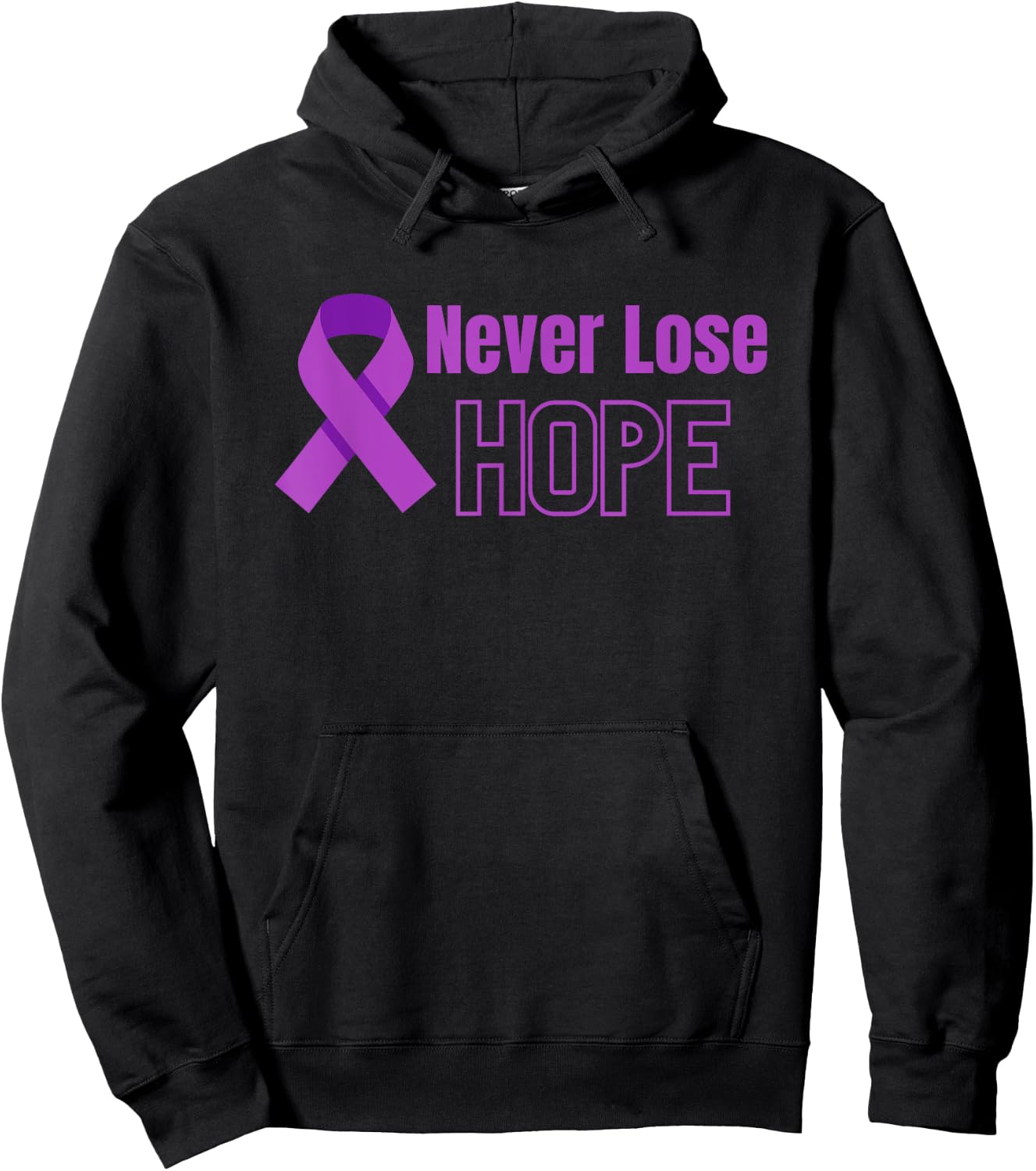 Relay Cancer Awareness Walking Life Ribbon Hoodie - Hoodie | Black