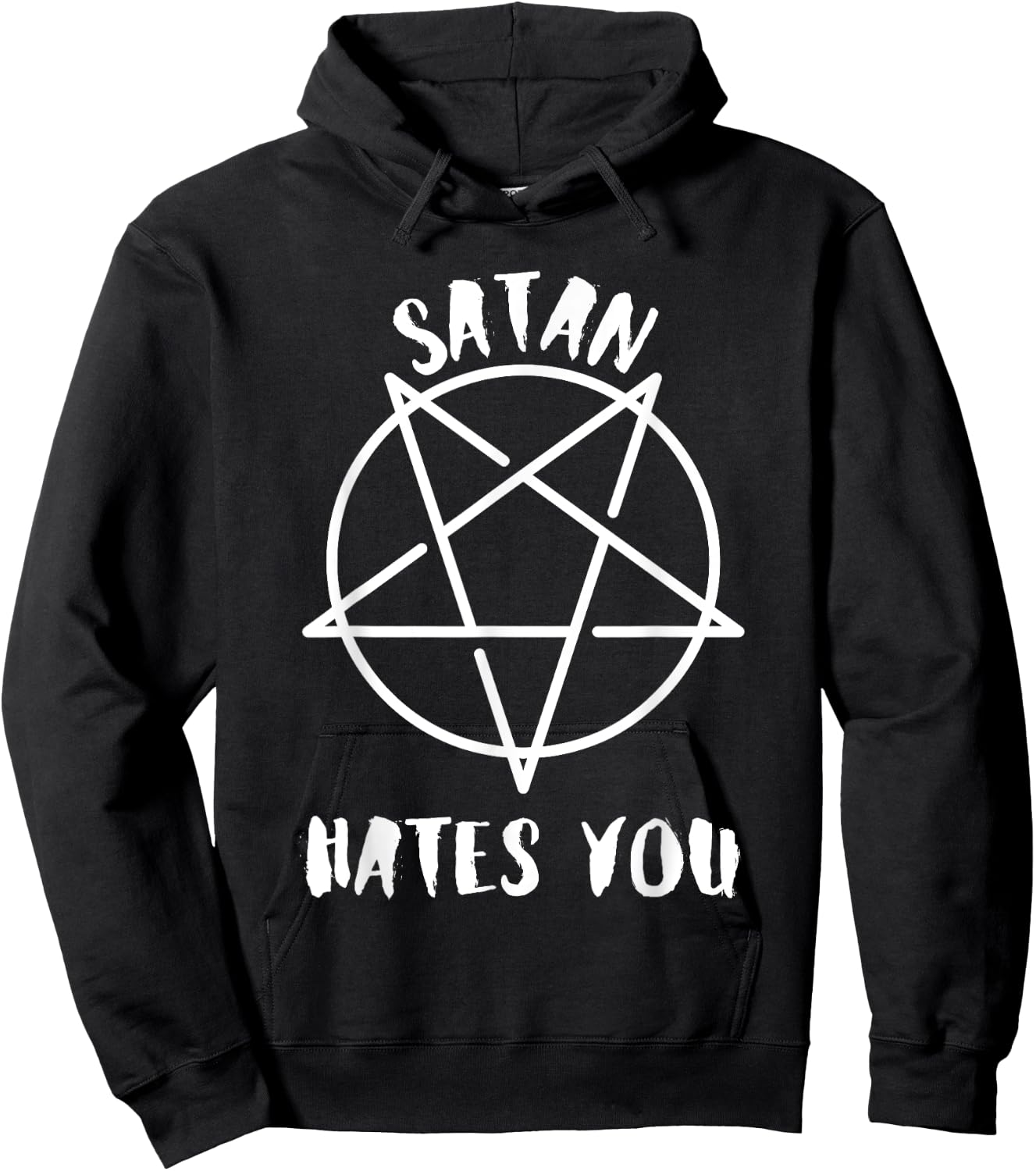 Satan Hates You Five Pointed Star Hoodie - Hoodie | Black