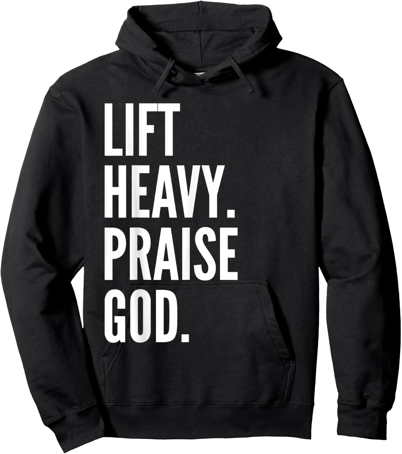 Lift Heavy Praise God Christian Powerlifting Bodybuilding Hoodie - Hoodie | Black