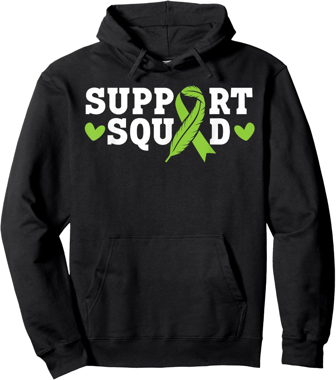 Support Squad Beat Cancer Non-Hodgkin Lymphoma Awareness Hoodie - Hoodie | Black