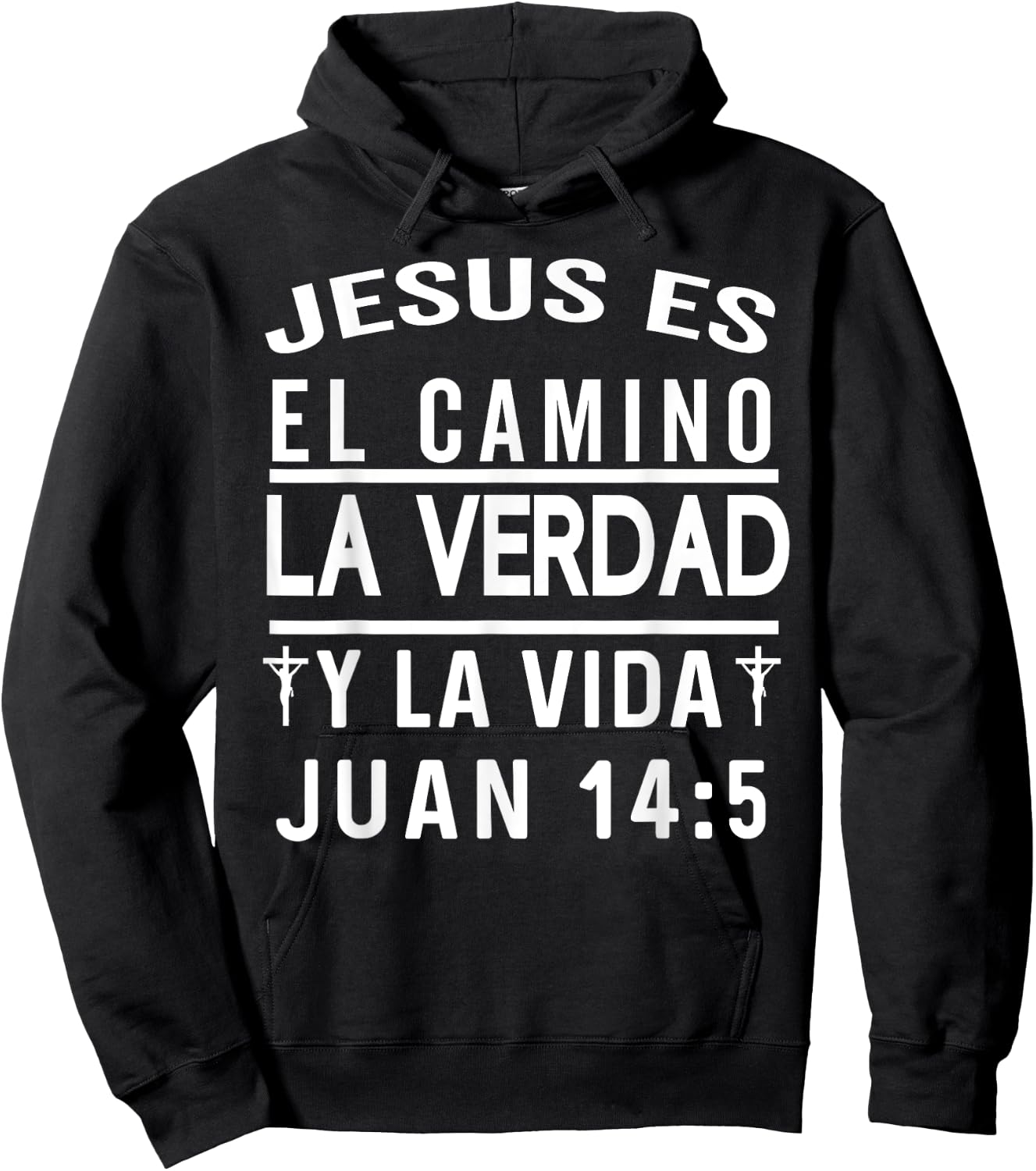 Camiseta Cristiana Para Mujer Y Hombre En Espanol Cristiano Hoodie - Hoodie | Black