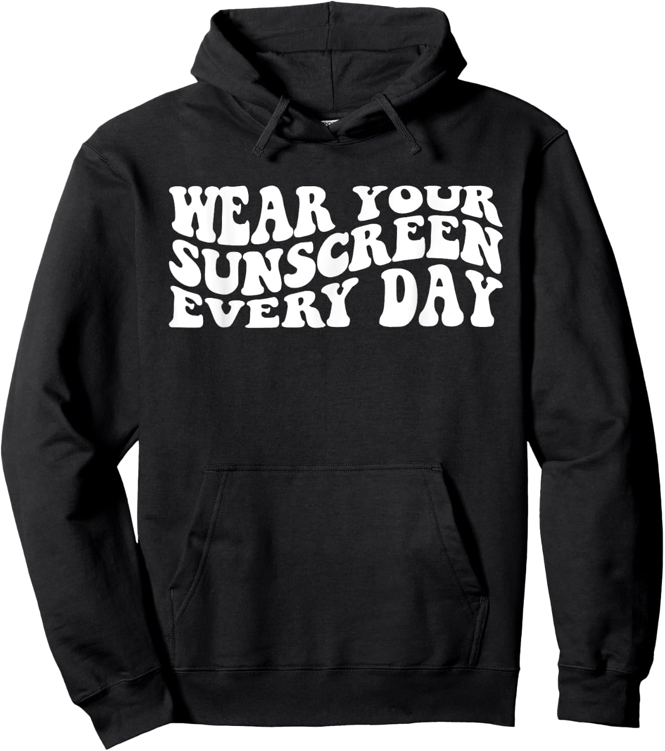 Wear Your Sunscreen SPF Dermatologist Sunscreen Hoodie - Hoodie | Black