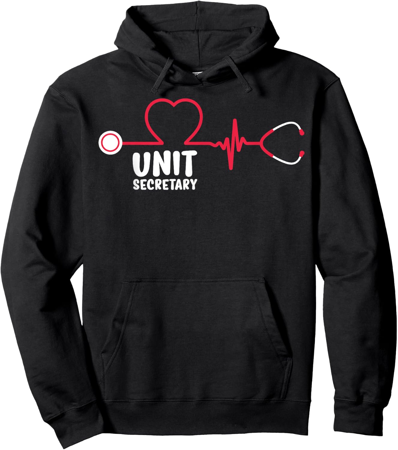 Unit Secretary Heartbeat Unit Secretaries Hoodie - Hoodie | Black