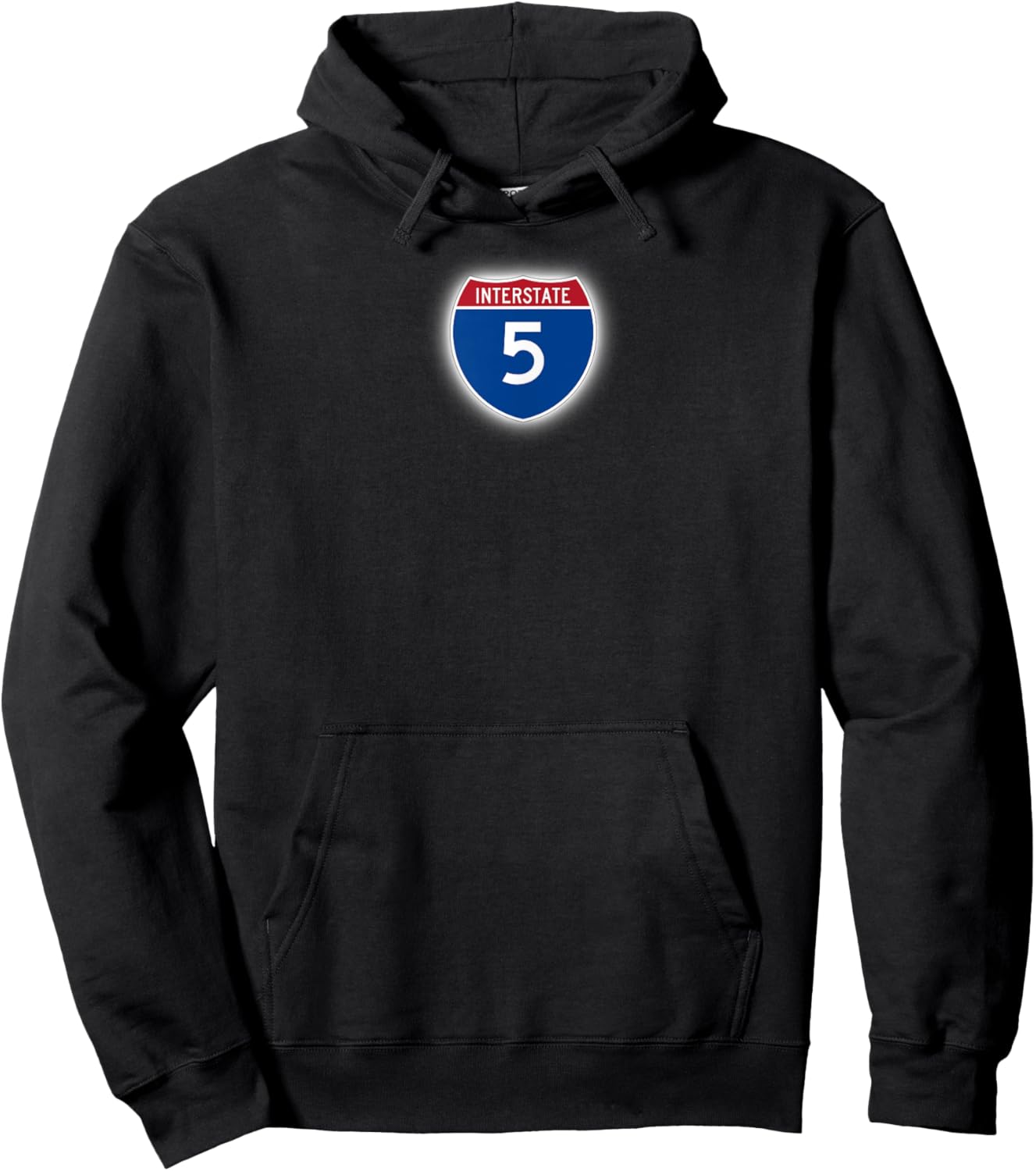 Interstate 5 Highway Freeway Route Commute Drive Hoodie - Hoodie | Black