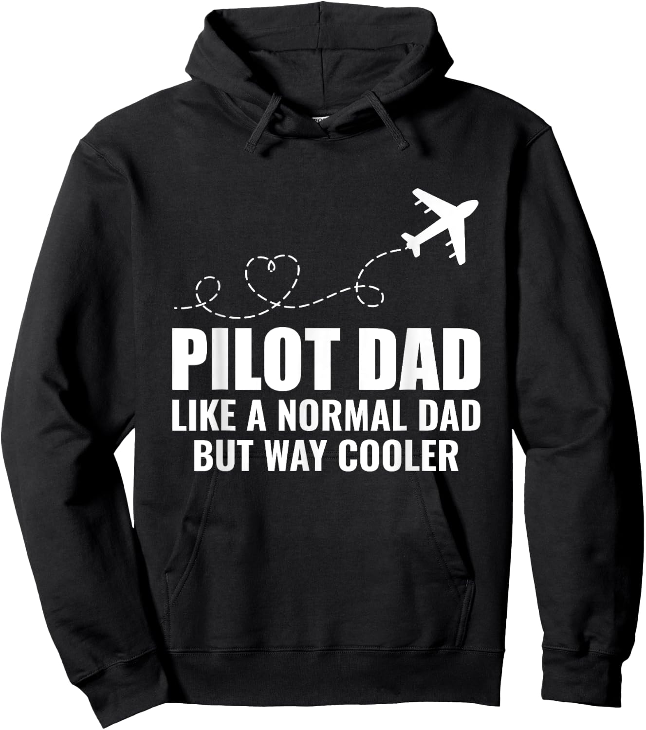 Pilot Dad Like A Normal Dad Airplane Pilot Funny Aviation Hoodie - Hoodie | Black