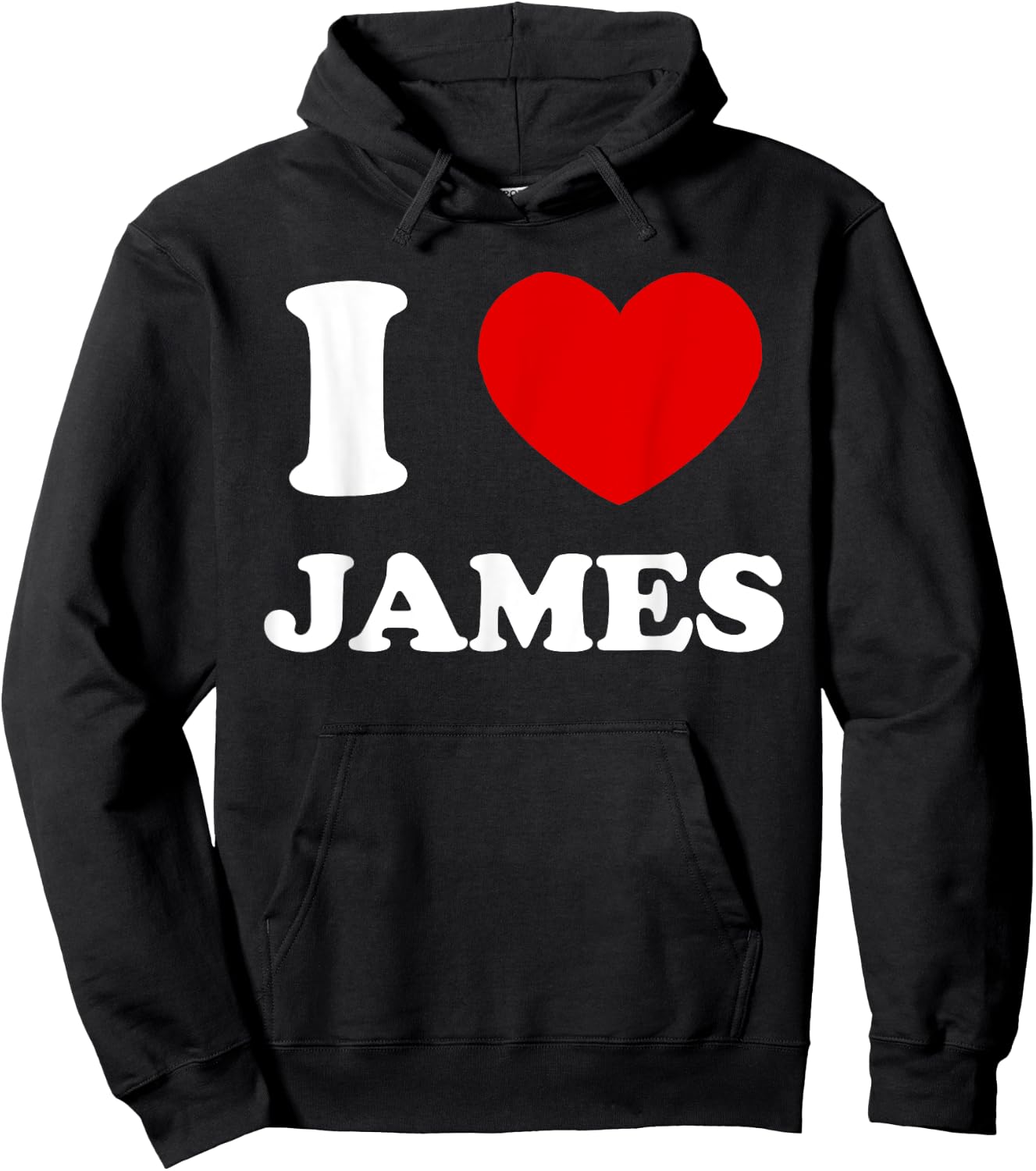 I Love James I Heart James Funny James Hoodie - Hoodie | Black