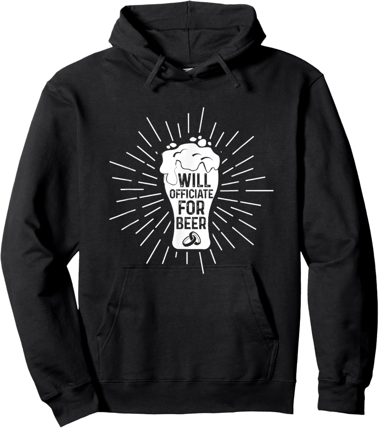 Will Officiate For Beer Officiant Wedding Officiant Hoodie - Hoodie | Black