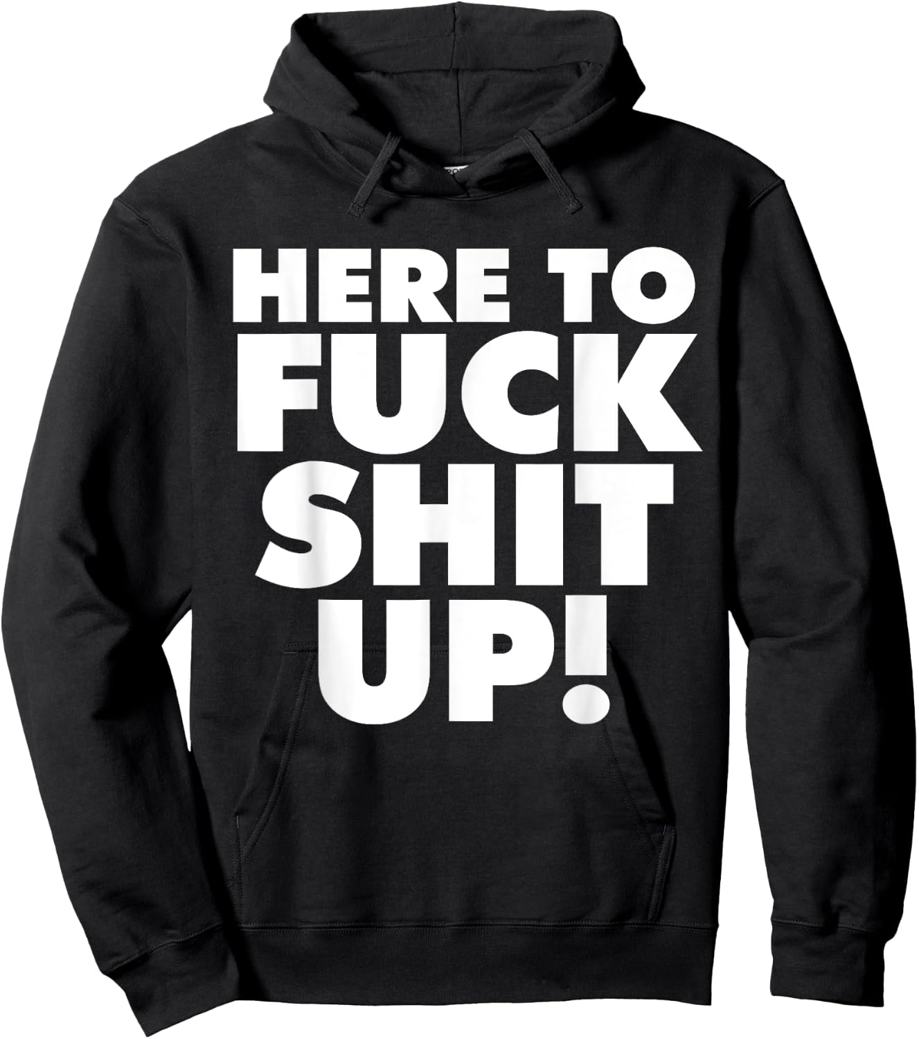 Here to Fuck Shit Up Hoodie - Hoodie | Black