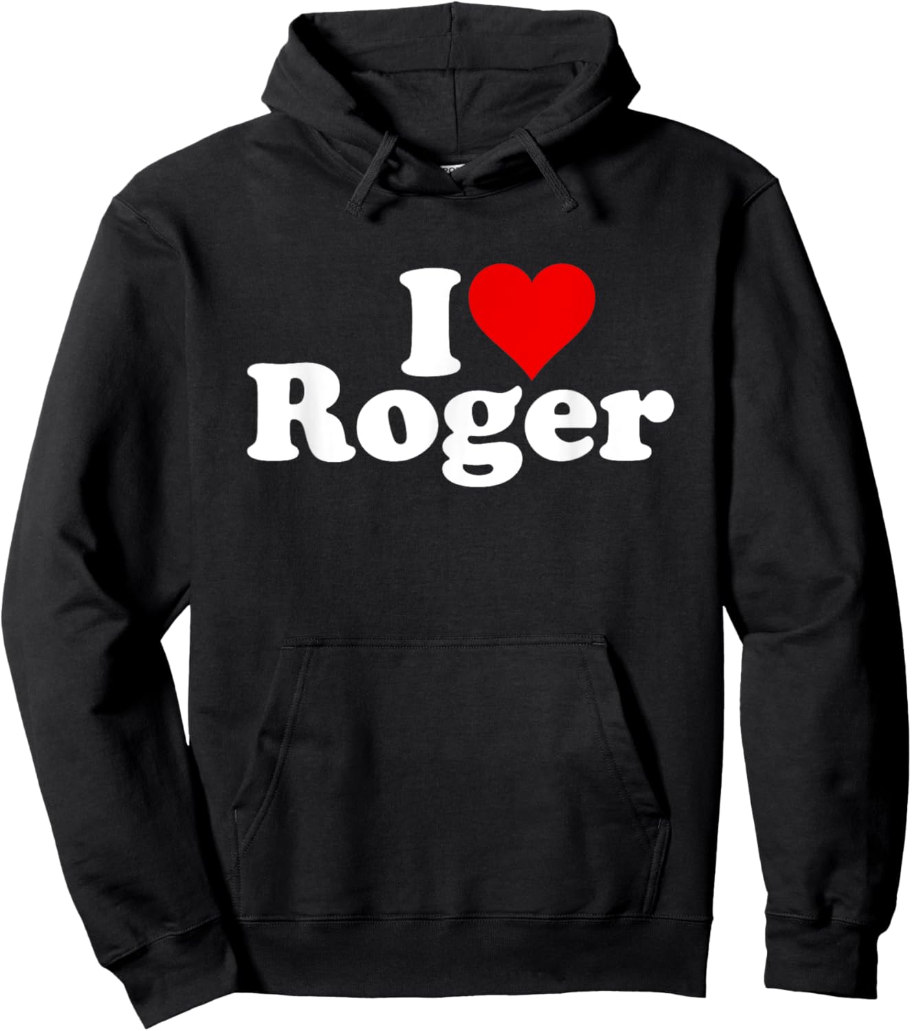 I Love Heart Roger Hoodie - Hoodie | Black