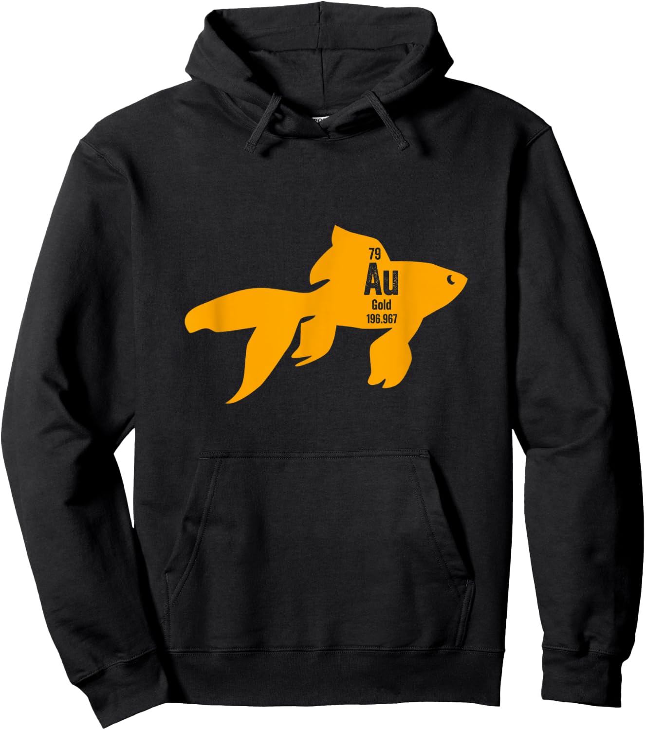 Funny Au Fish Chemistry Gold Element Hoodie - Hoodie | Black