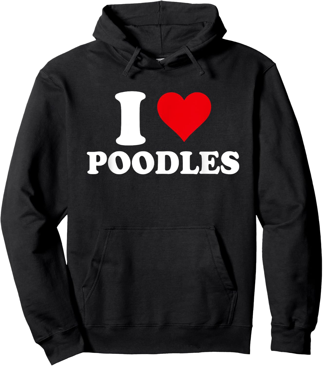 I Love Poodles, I Heart Poodle Lover Hoodie - Hoodie | Black