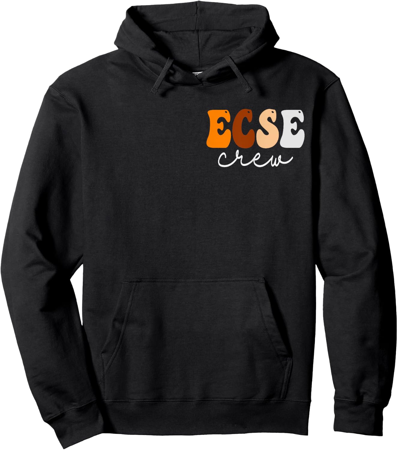 ECSE Crew Cute Groovy Fall Autumn Lovers Appreciation Day Hoodie - Hoodie | Black