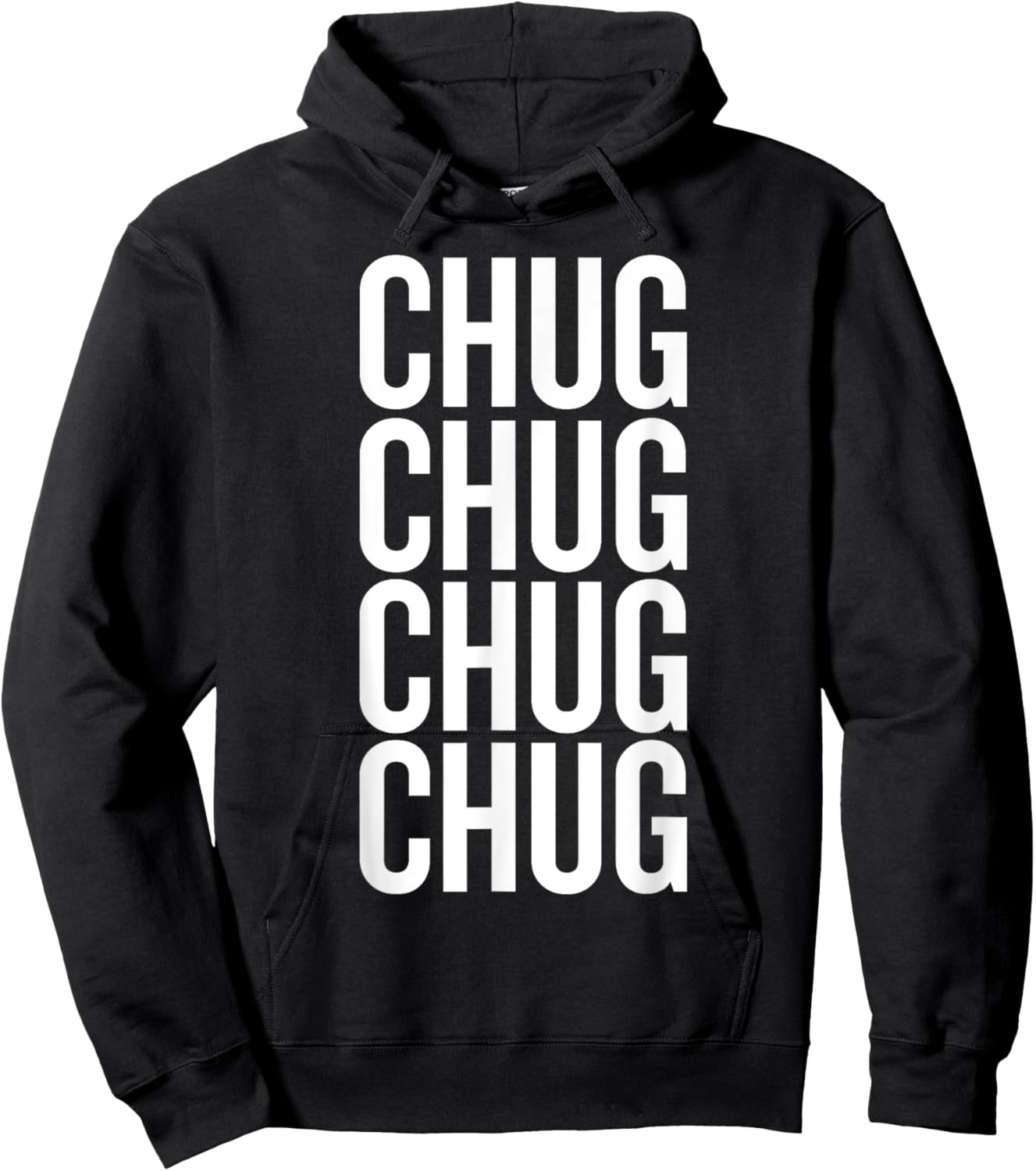 Chug Humor Saying for Bold Drinkers Hoodie - Hoodie | Black