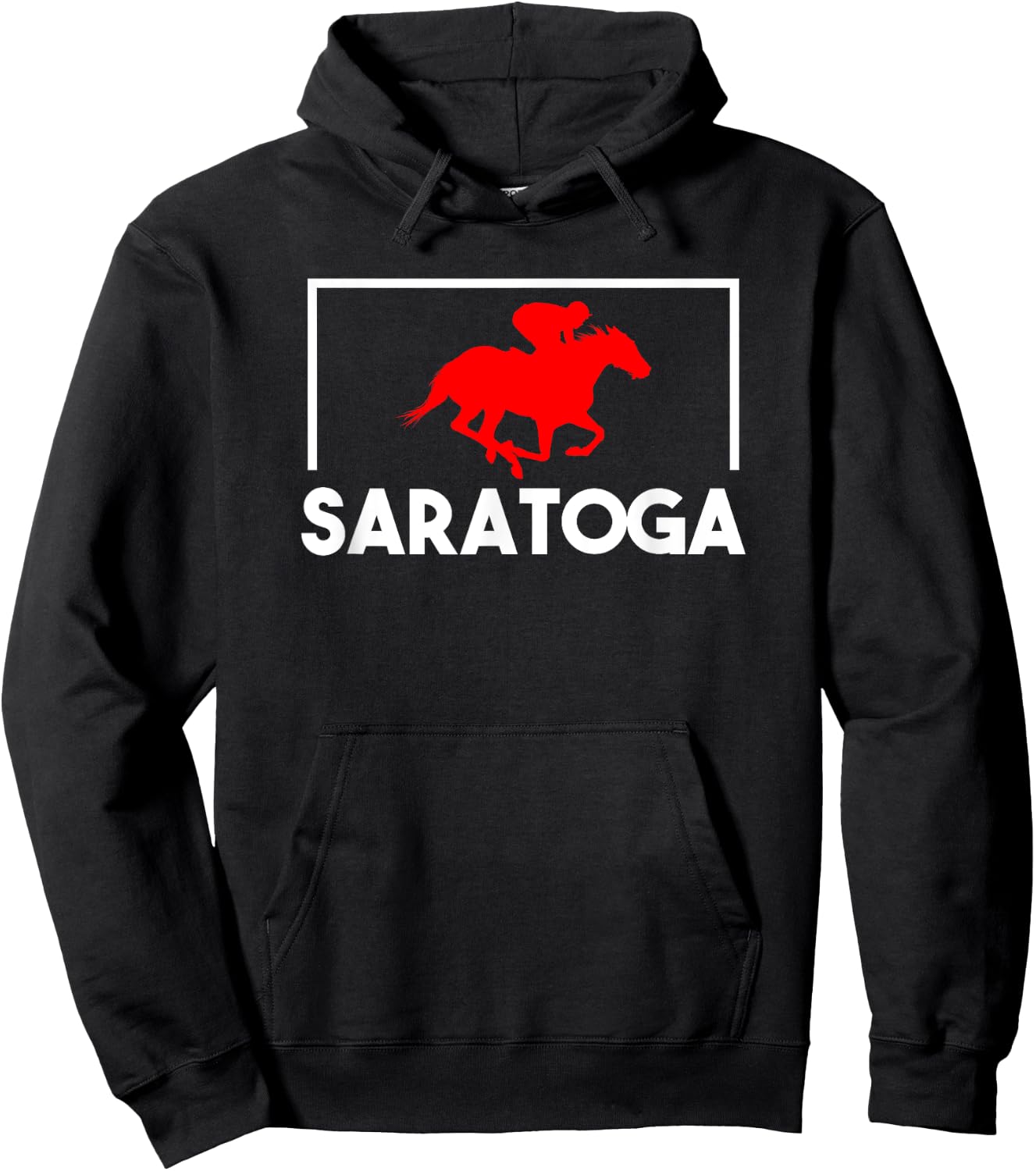 Saratoga Springs Upstate New York Horse Racing Jockey Hoodie - Hoodie | Black