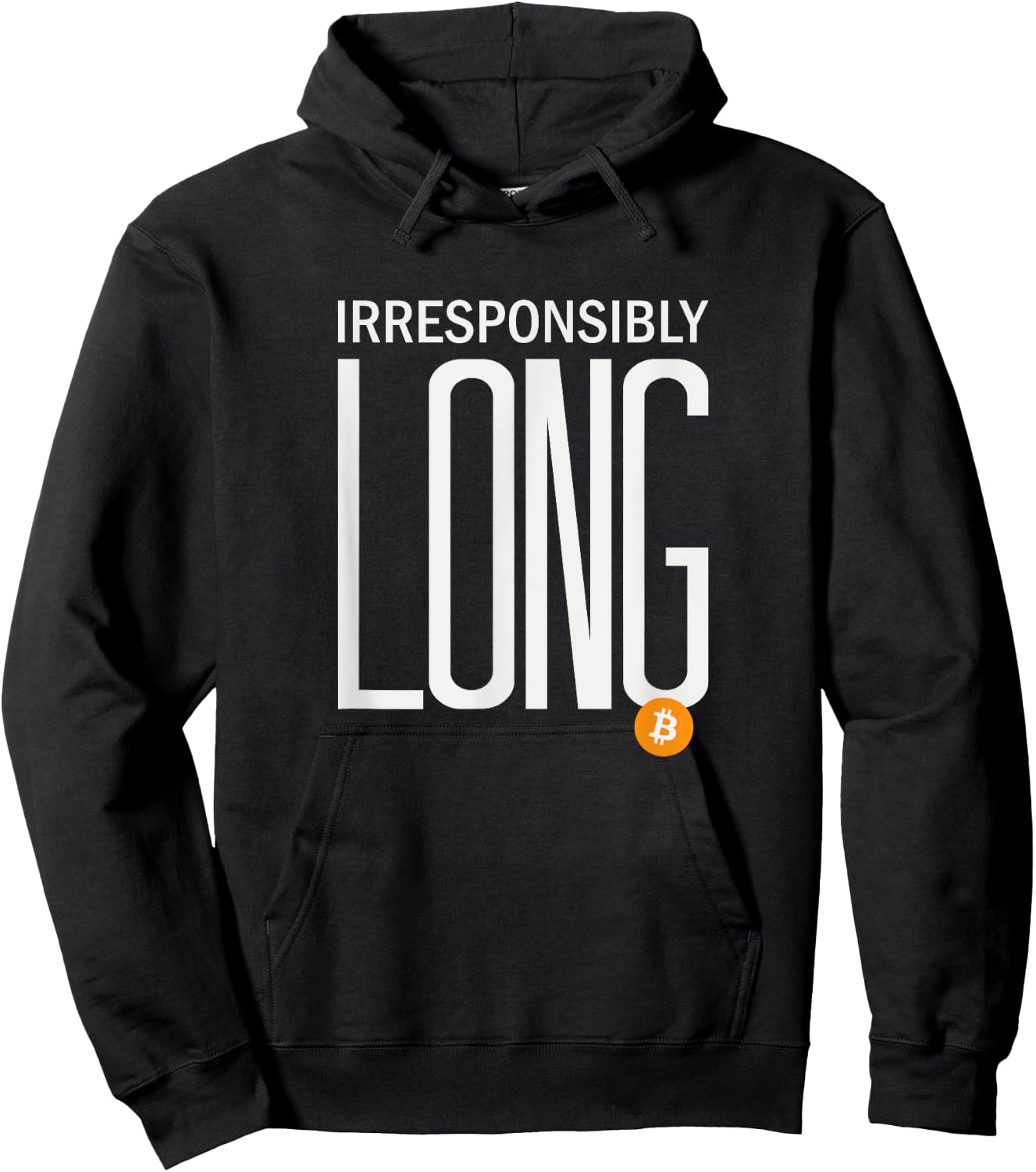 Irresponsibly Long Bitcoin | BTC Crypto and Bitcoin Hoodie - Hoodie | Black