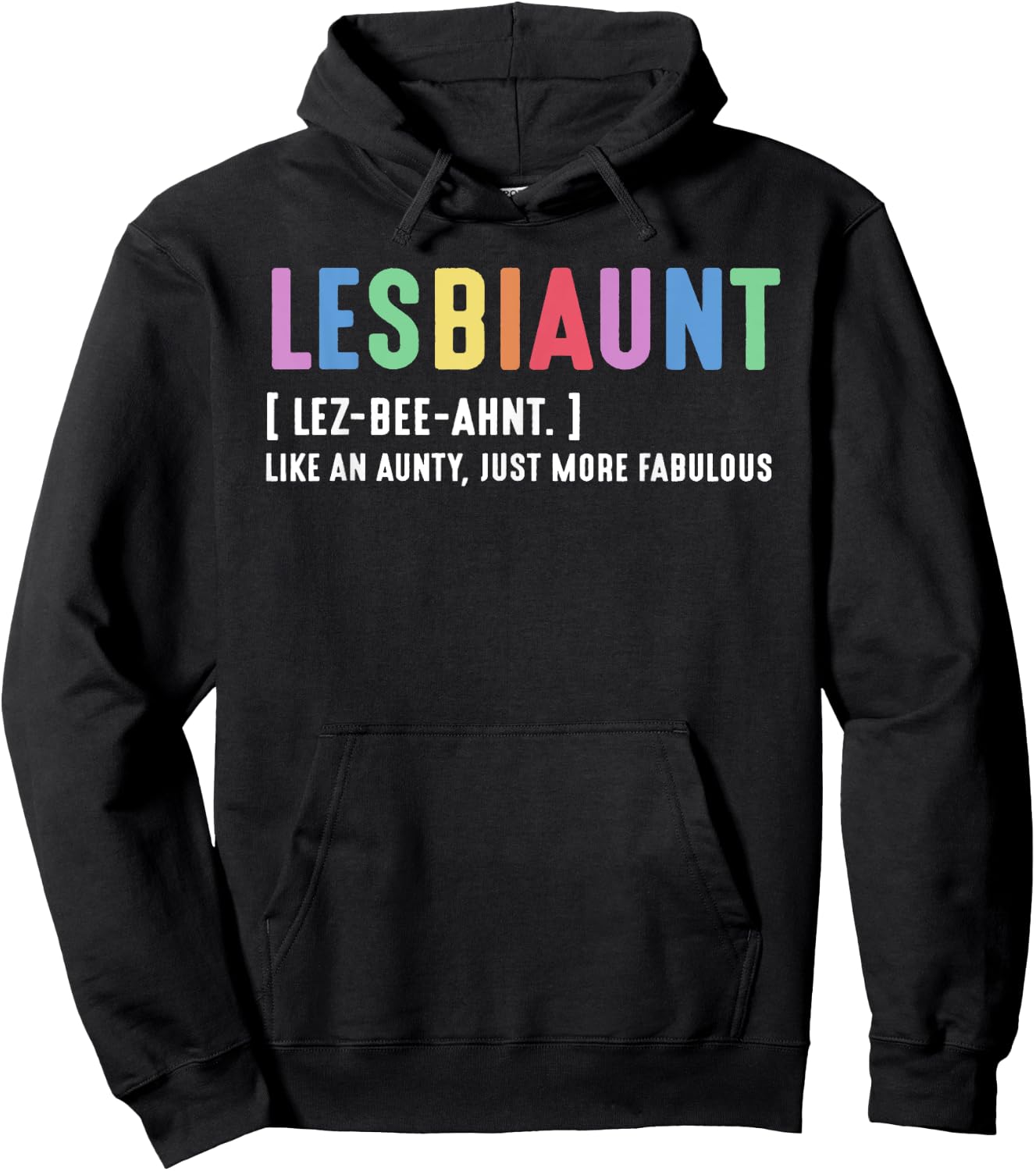Lesbiaunt Equality Pride Cool Aunt Pride Month Pride Apparel Hoodie - Hoodie | Black