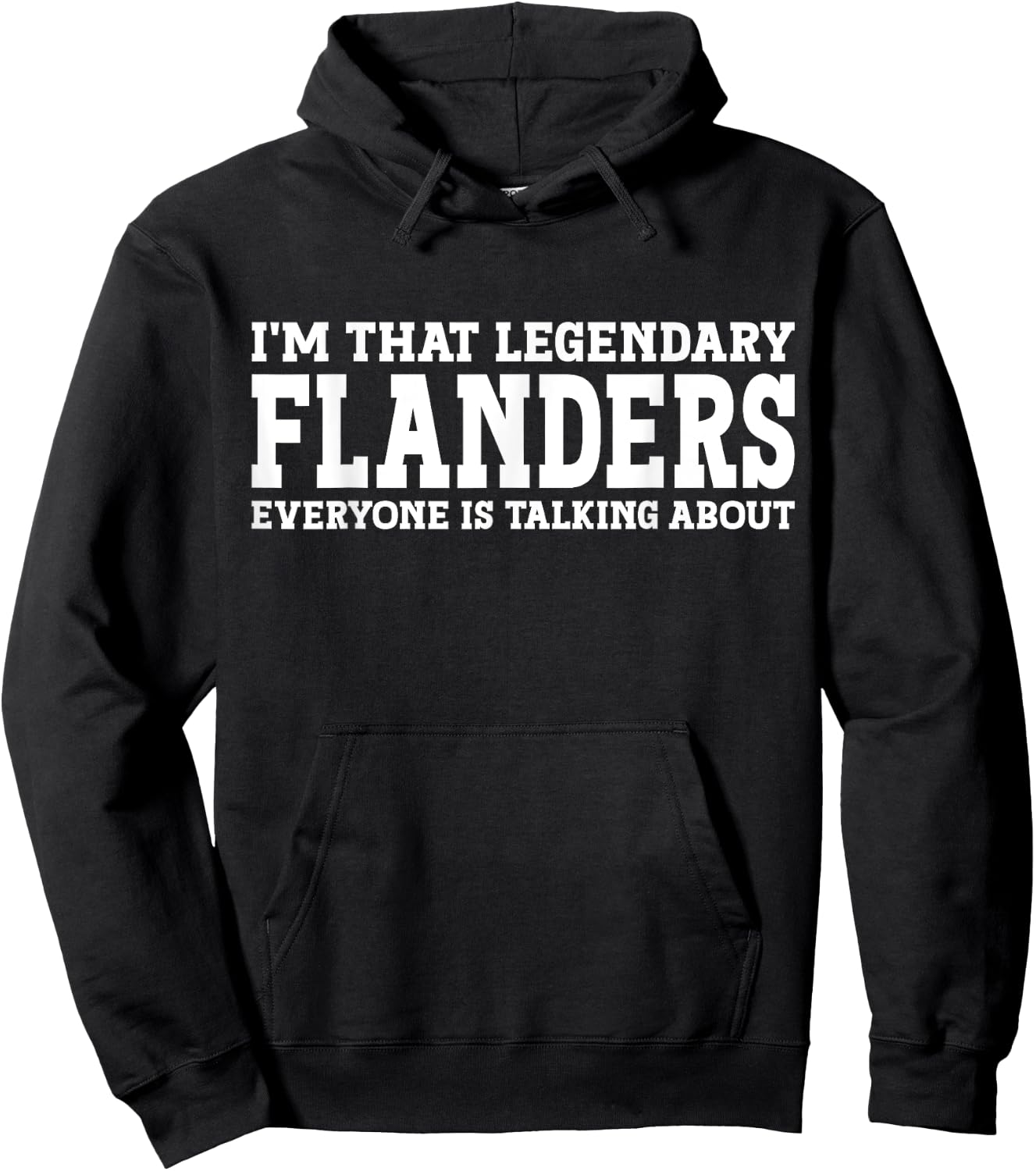 Flanders Surname Funny Team Family Last Name Flanders Hoodie - Hoodie | Black
