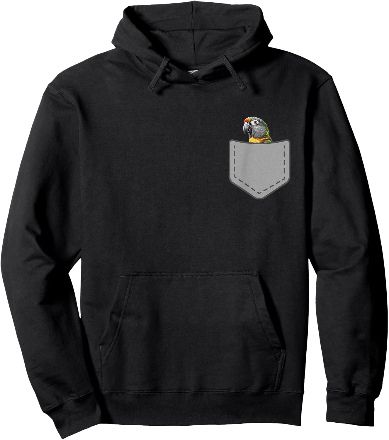 Funny Senegal Parrot Bird In Your Pocket Hoodie - Hoodie | Black