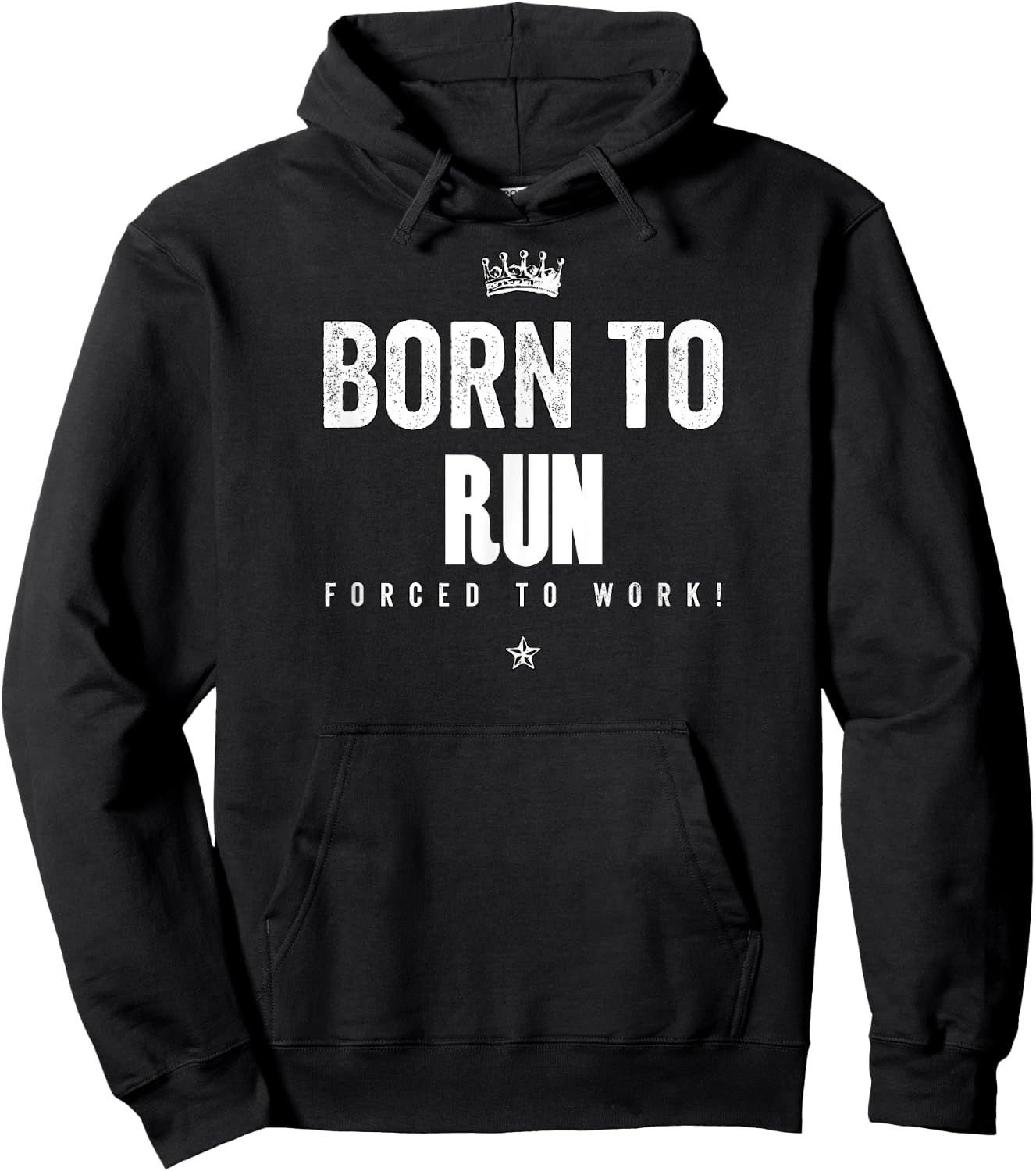 Funny Born to Run Forced to Work Running Runner Run Hoodie - Hoodie | Black
