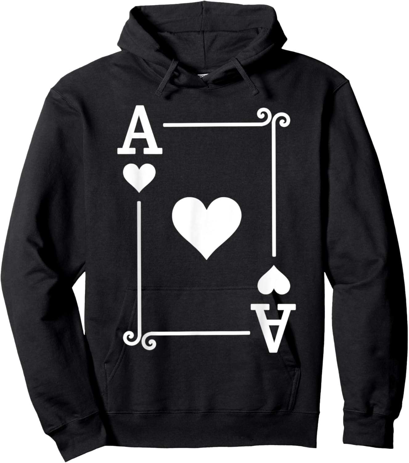 Playing Cards Costume - Ace Hearts Card - Ace Card Hoodie - Hoodie | Black