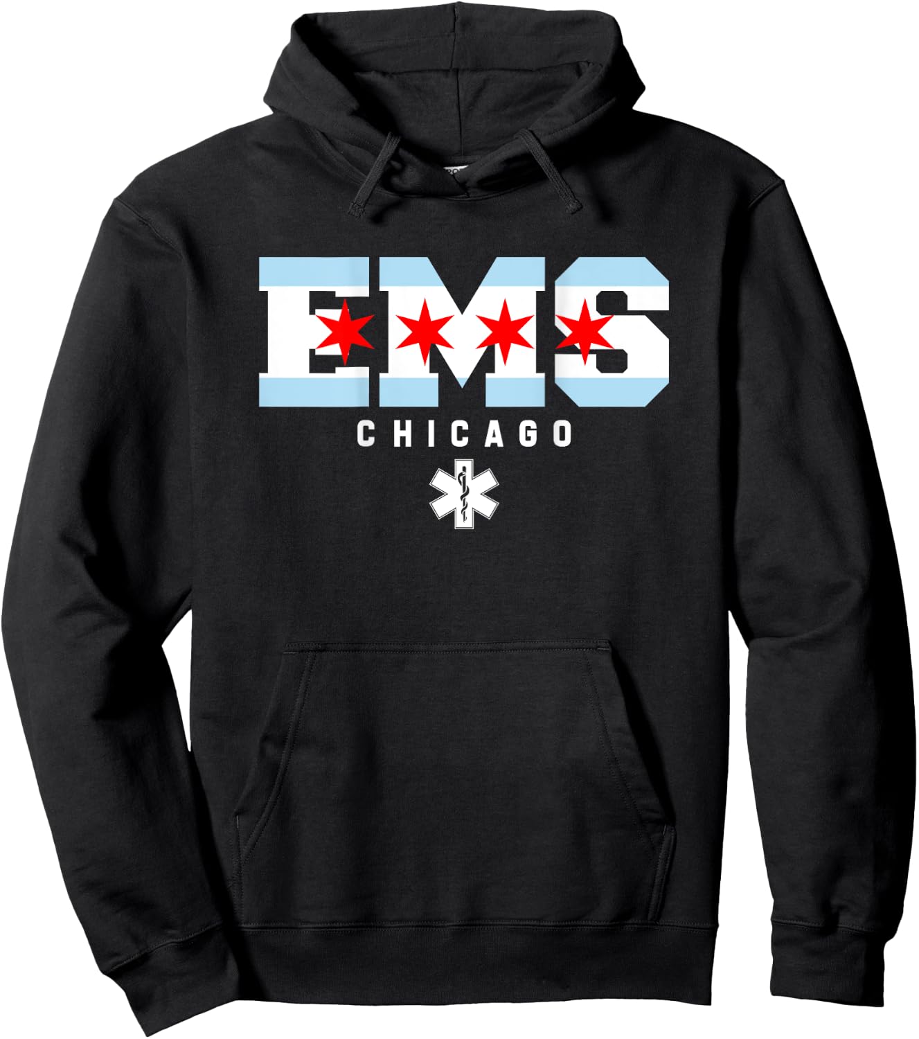 Chicago Illinois EMS Emergency Medical Services EMT Duty Hoodie - Hoodie | Black