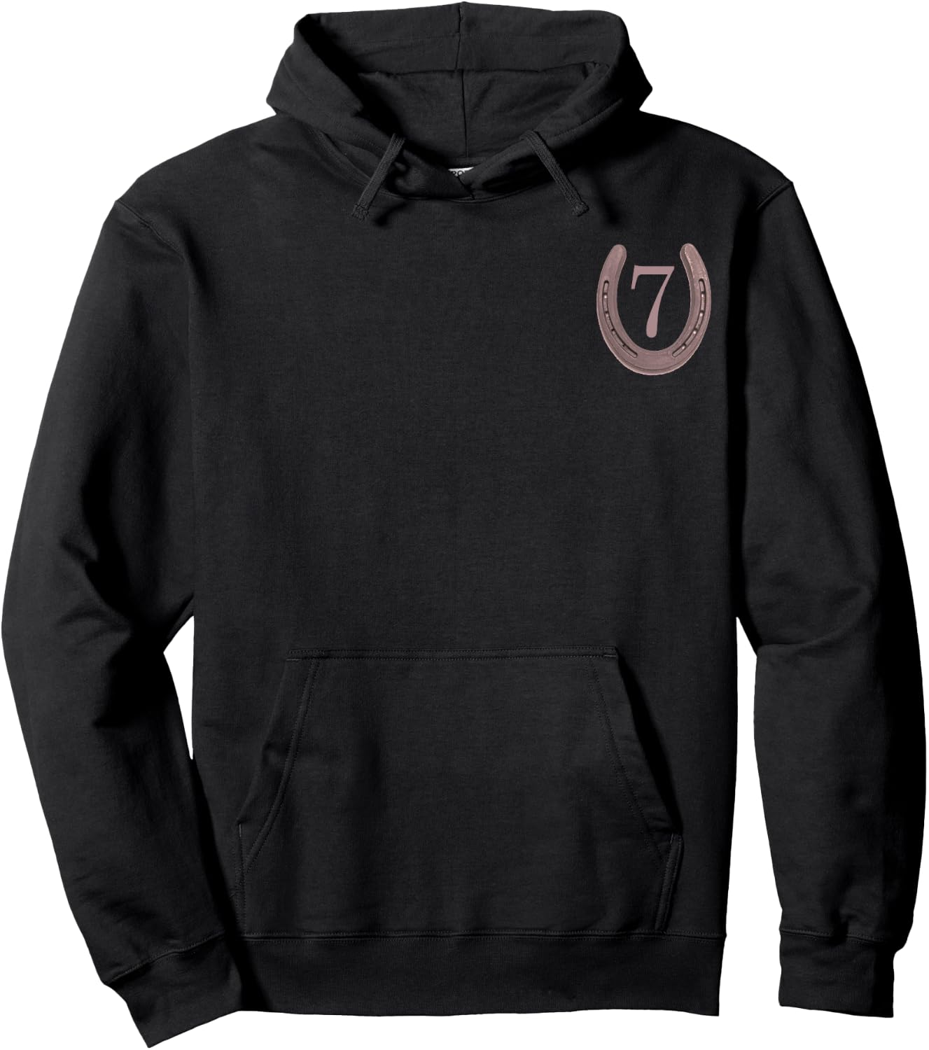 Lucky Horseshoe and the number 7. Hoodie - Hoodie | Black