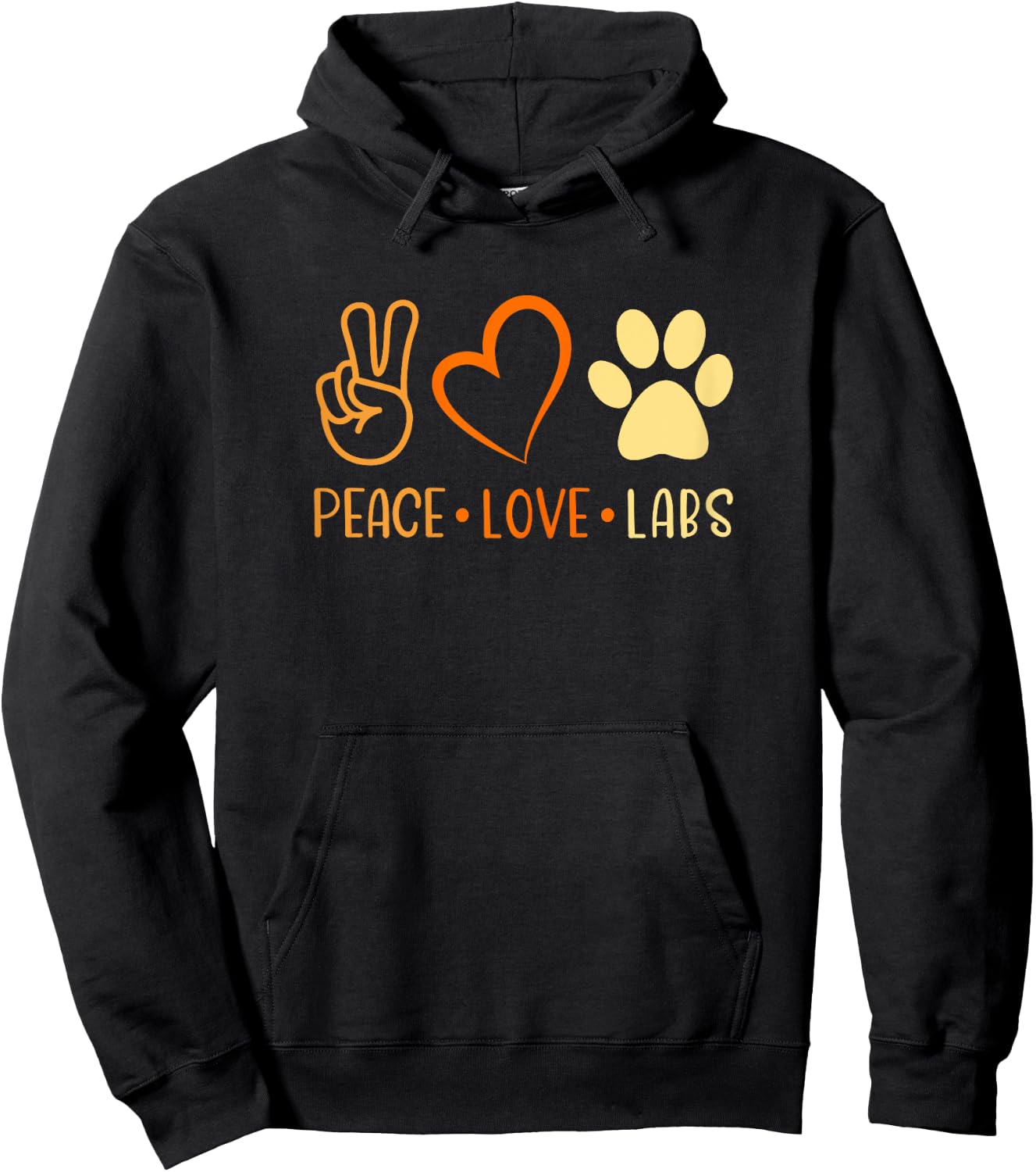 Peace Love Yellow Labs Labrador Lab Mom Fall Autumn Hoodie - Hoodie | Black
