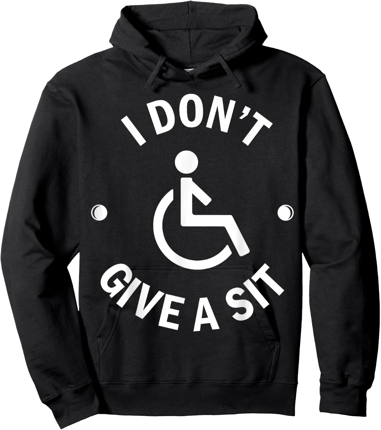 Funny Wheelchair driver Hoodie - Hoodie | Black