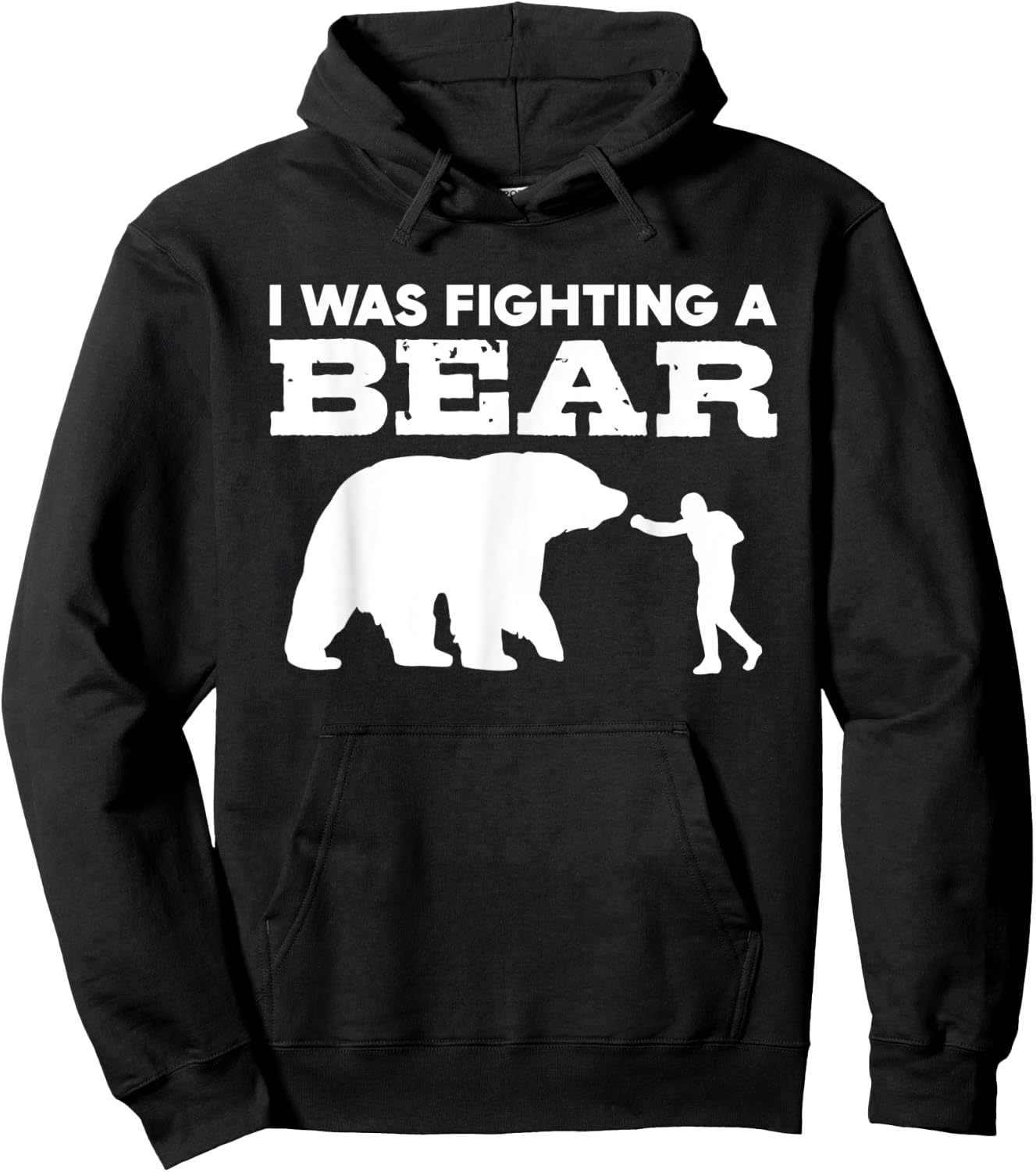 Injury Recovery Funny Broken Arm I Was Fighting A Bear Hoodie - Hoodie | Black