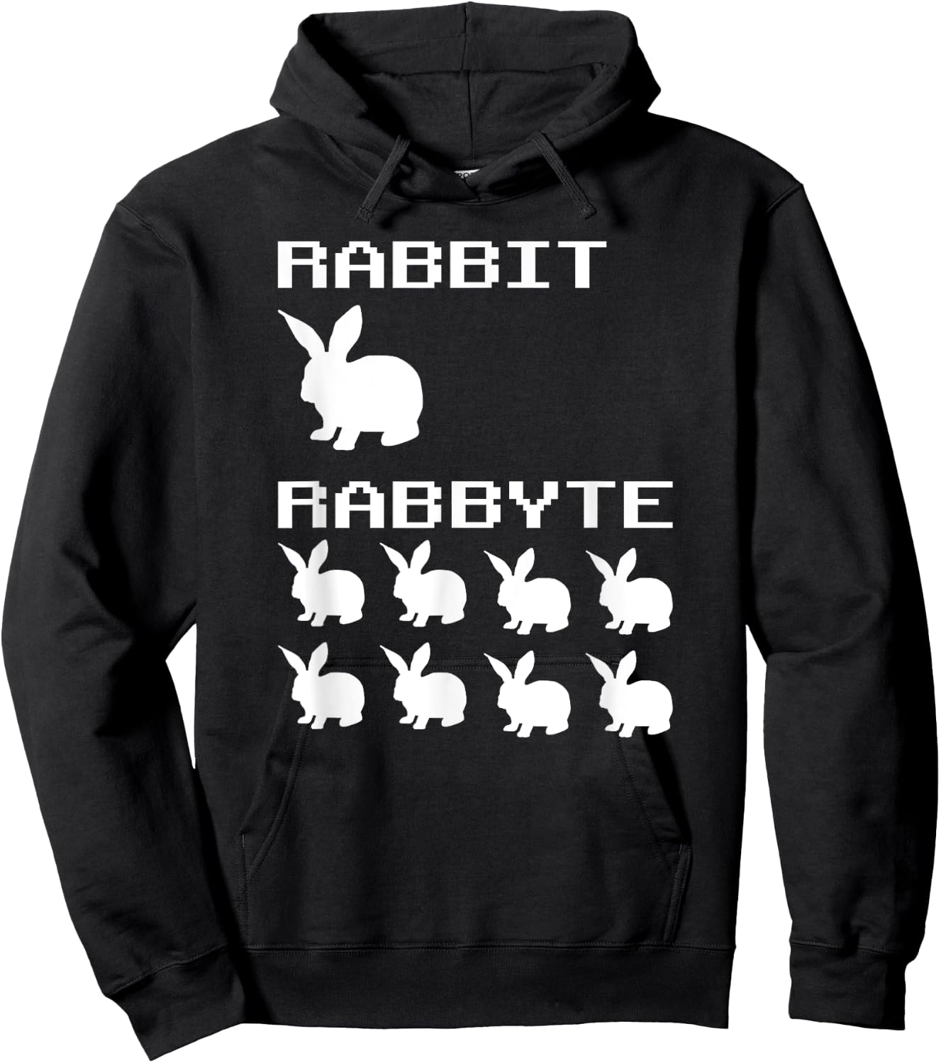 Rabbit & Rabbyte Computer Coding Nerds Jokes Programmer Hoodie - Hoodie | Black