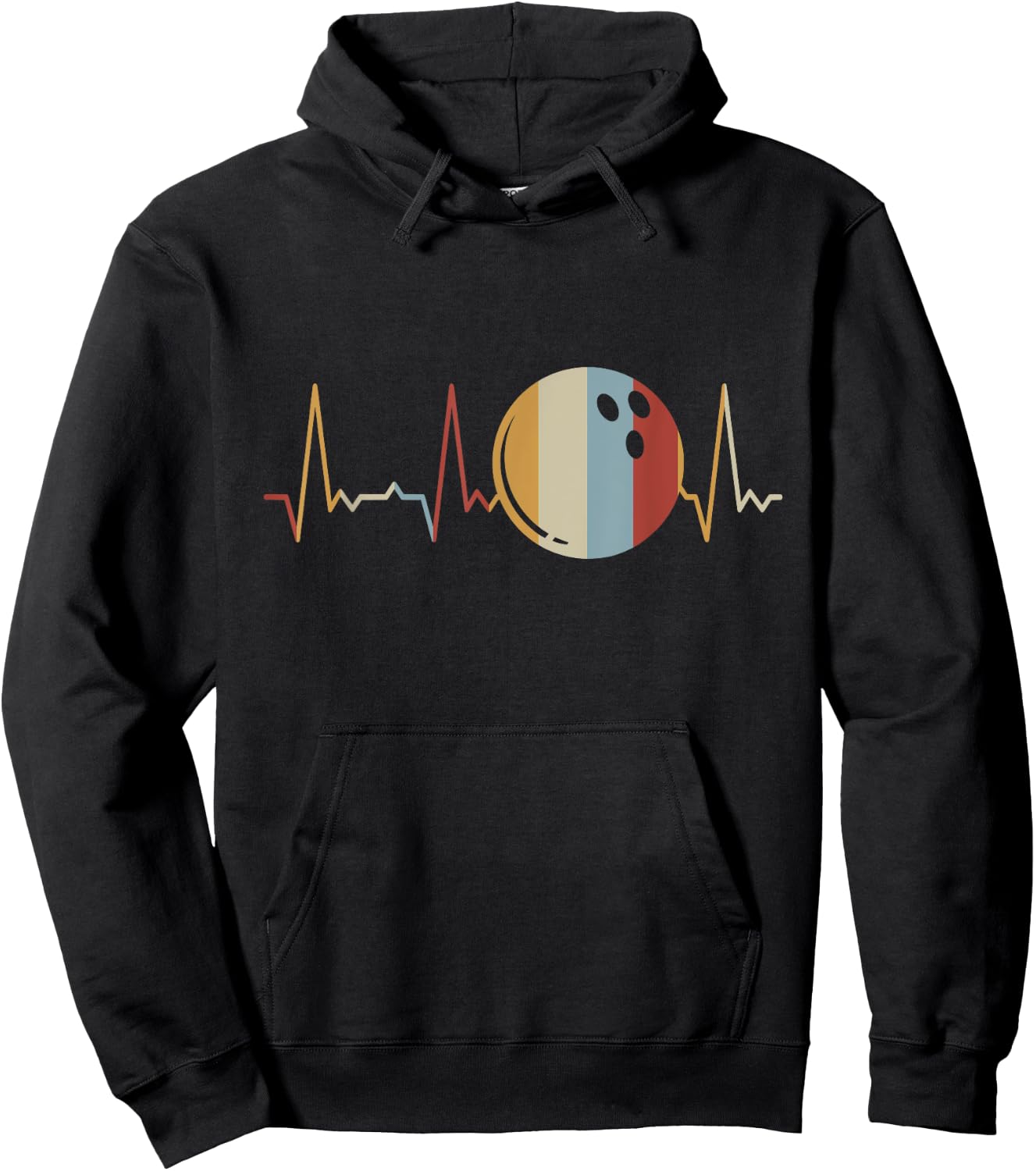 Heartbeat Bowling Ball Hoodie - Hoodie | Black