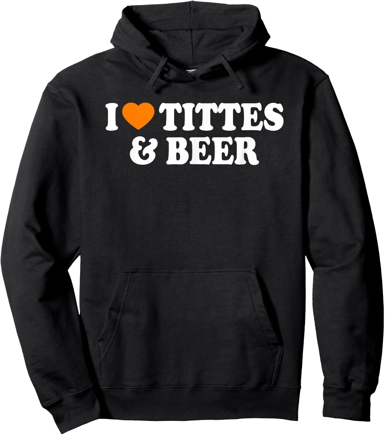 I Love Tittes And Beer Hoodie - Hoodie | Black