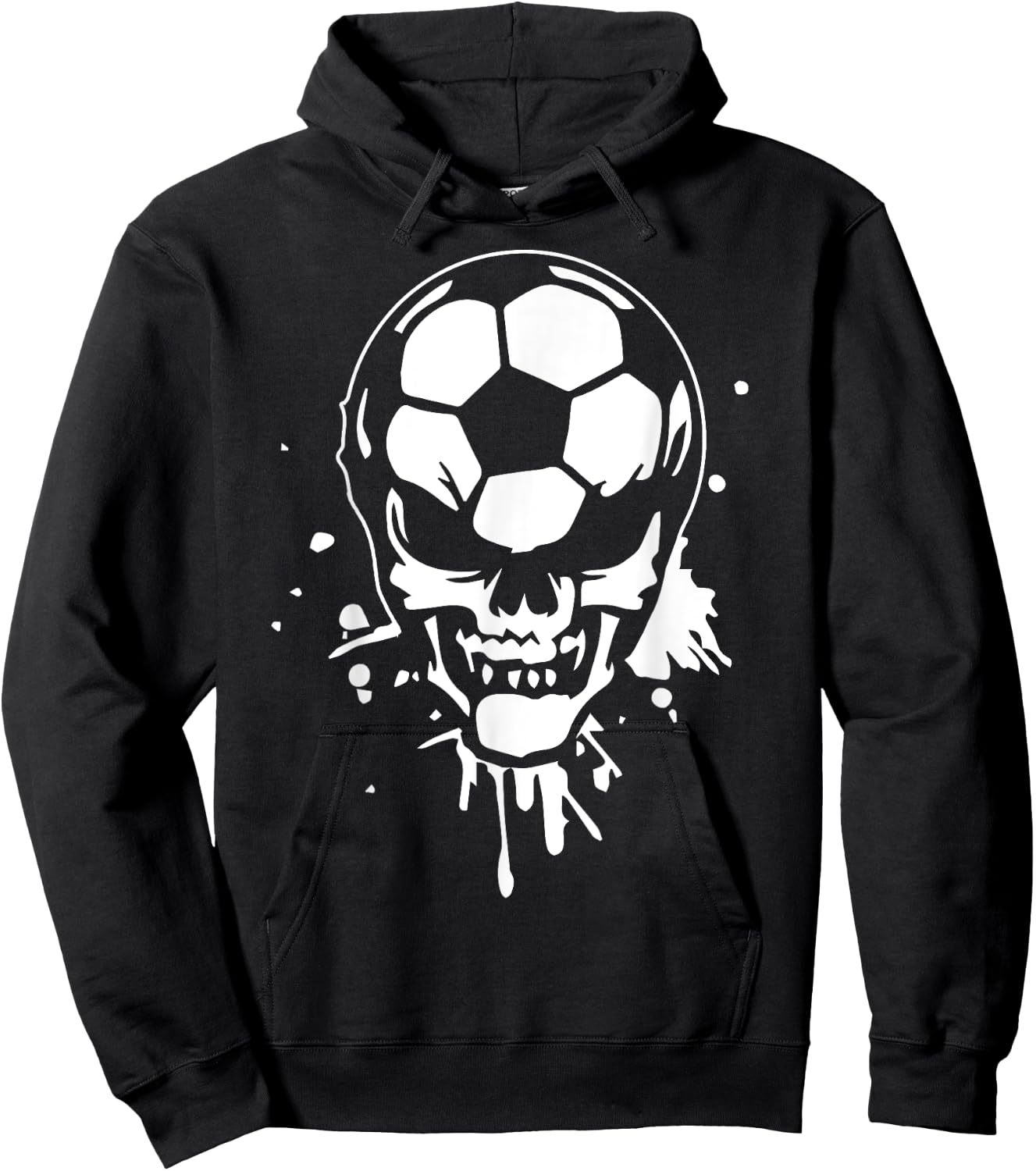 Soccer Skeleton Funny Player Halloween Skull Hallows' Day Hoodie - Hoodie | Black