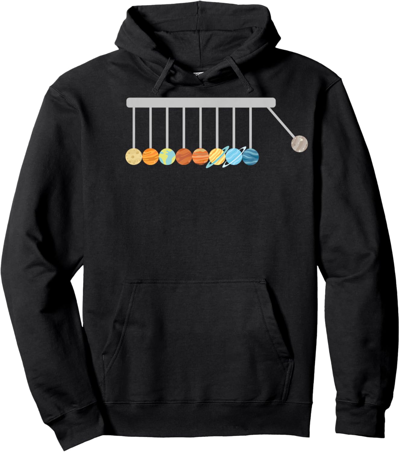 Nerdy Funny Planets Newton's Cradle Space Science Teacher Women Kids Hoodie - Hoodie | Black