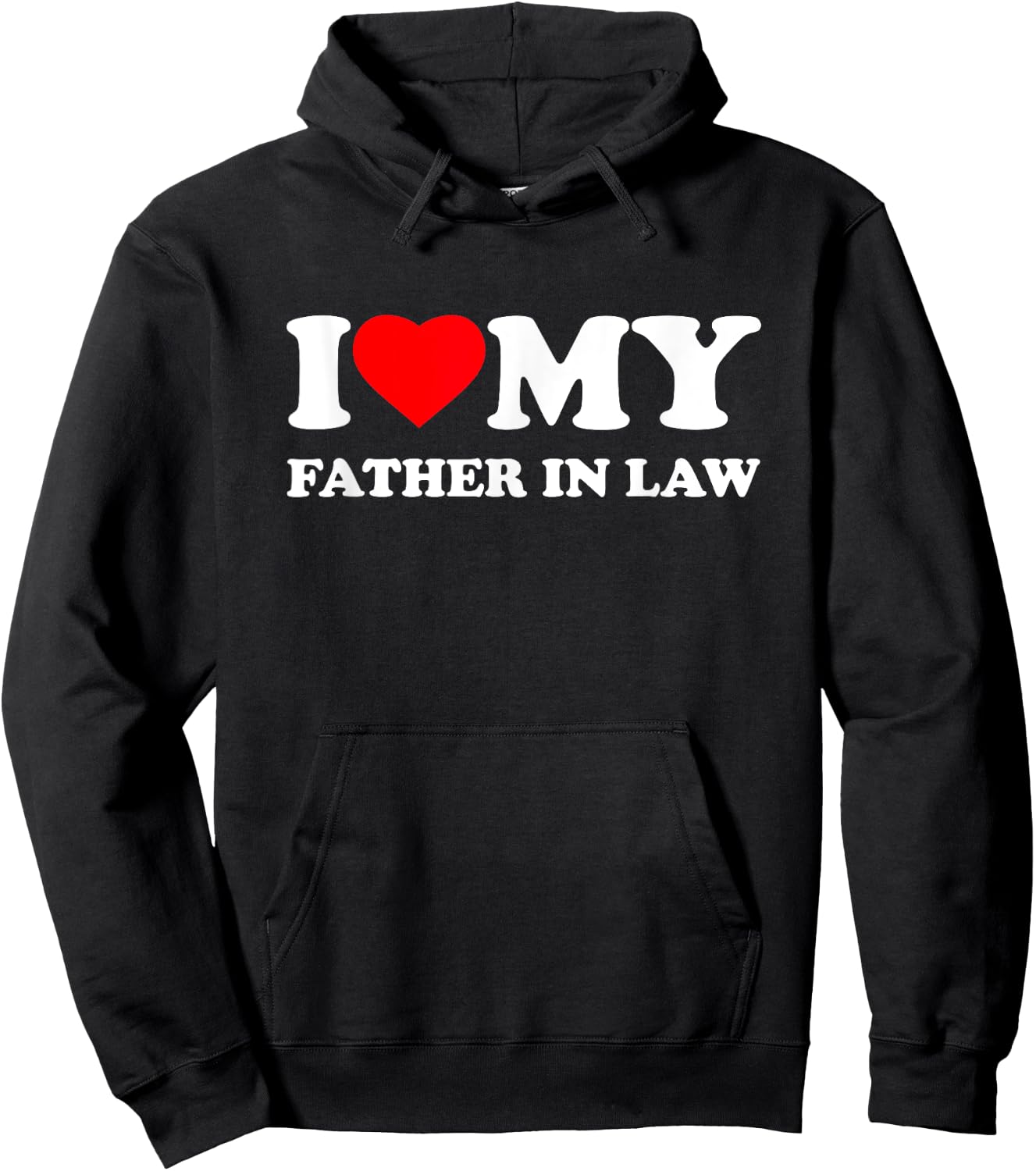 I Love My Father-In-Law I Heart Family Grandpa Hoodie - Hoodie | Black