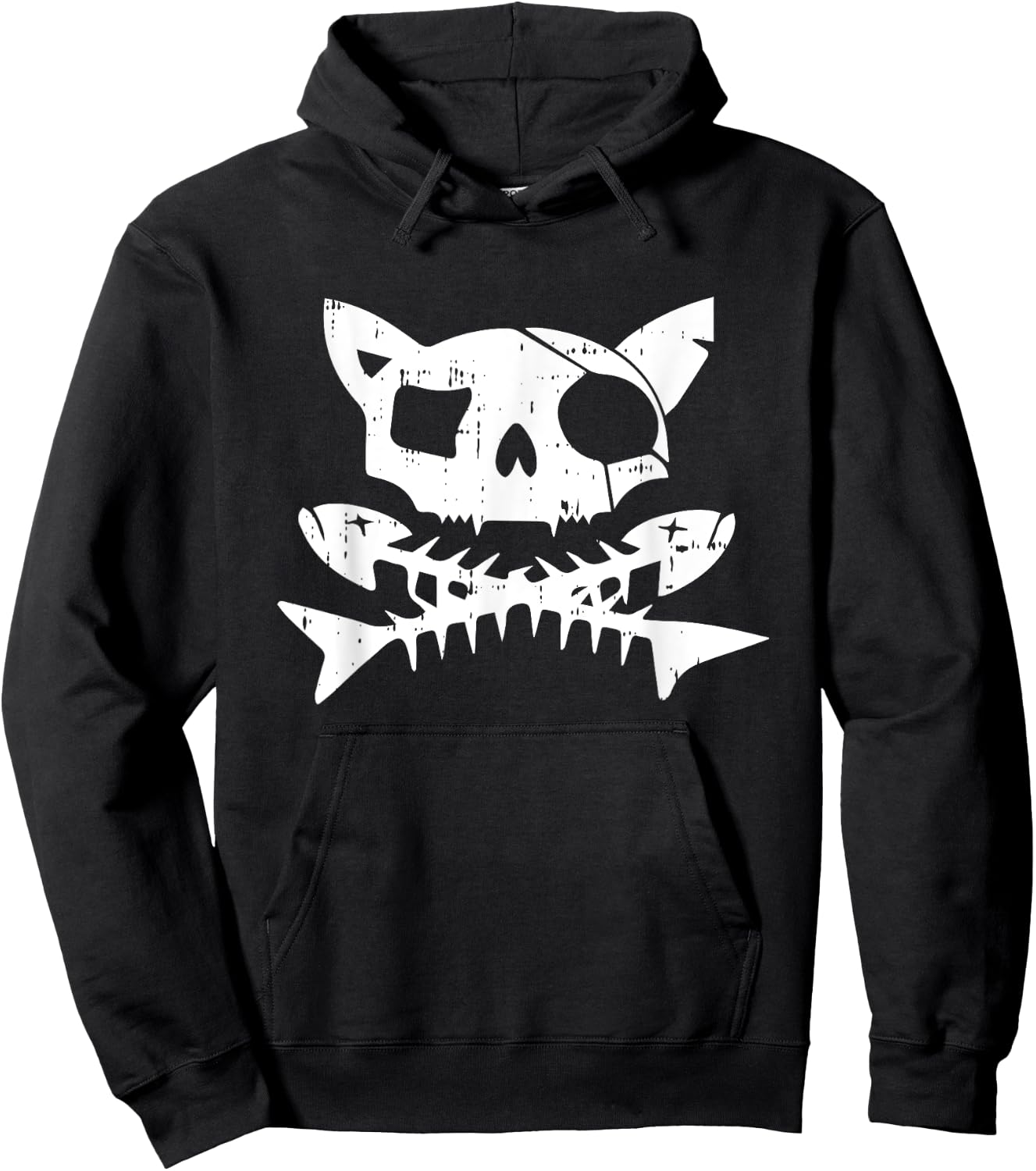 Cat Pirate Halloween Costume Scary Skull And Crossbone Men Women Kids Hoodie - Hoodie | Black