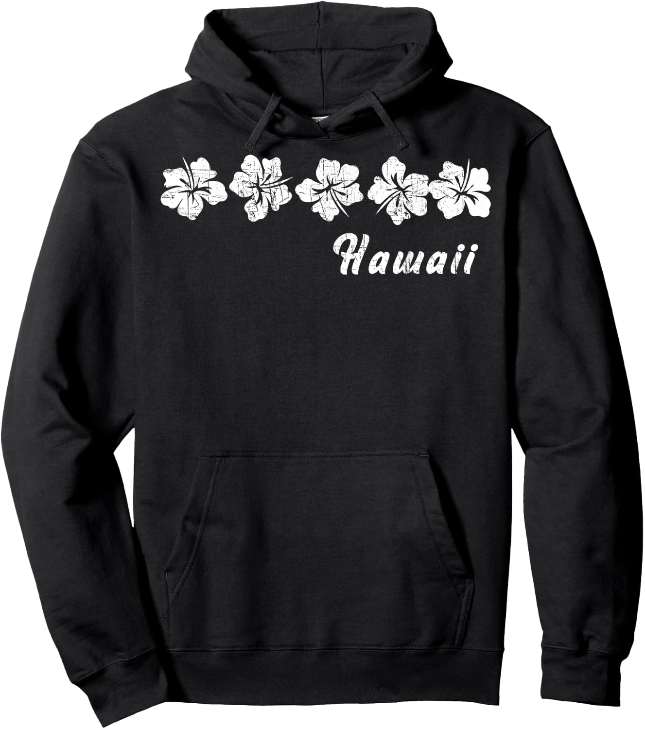 Aloha Hawaii Hawaiian Vacation Hibiscus Flower Surfing Hoodie - Hoodie | Black
